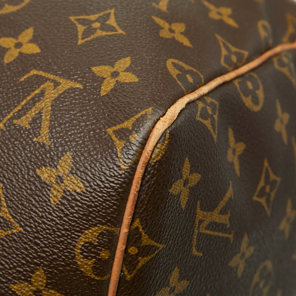 Louis Vuitton Brown Pvc Leather Boston Bag