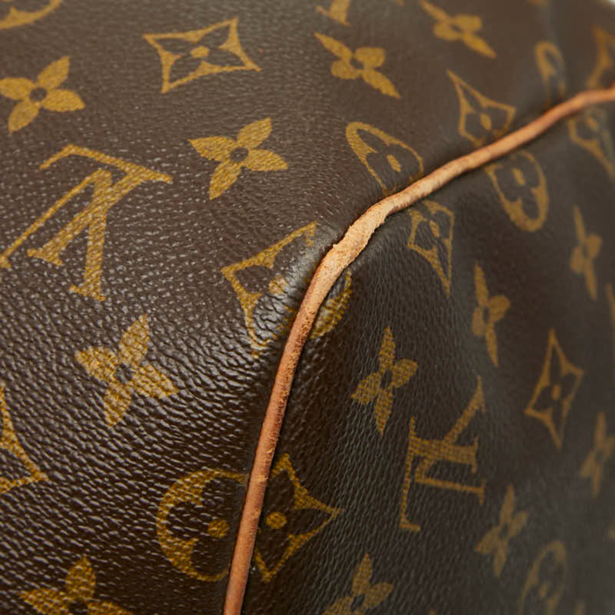 Louis Vuitton Brown Pvc Leather Boston Bag