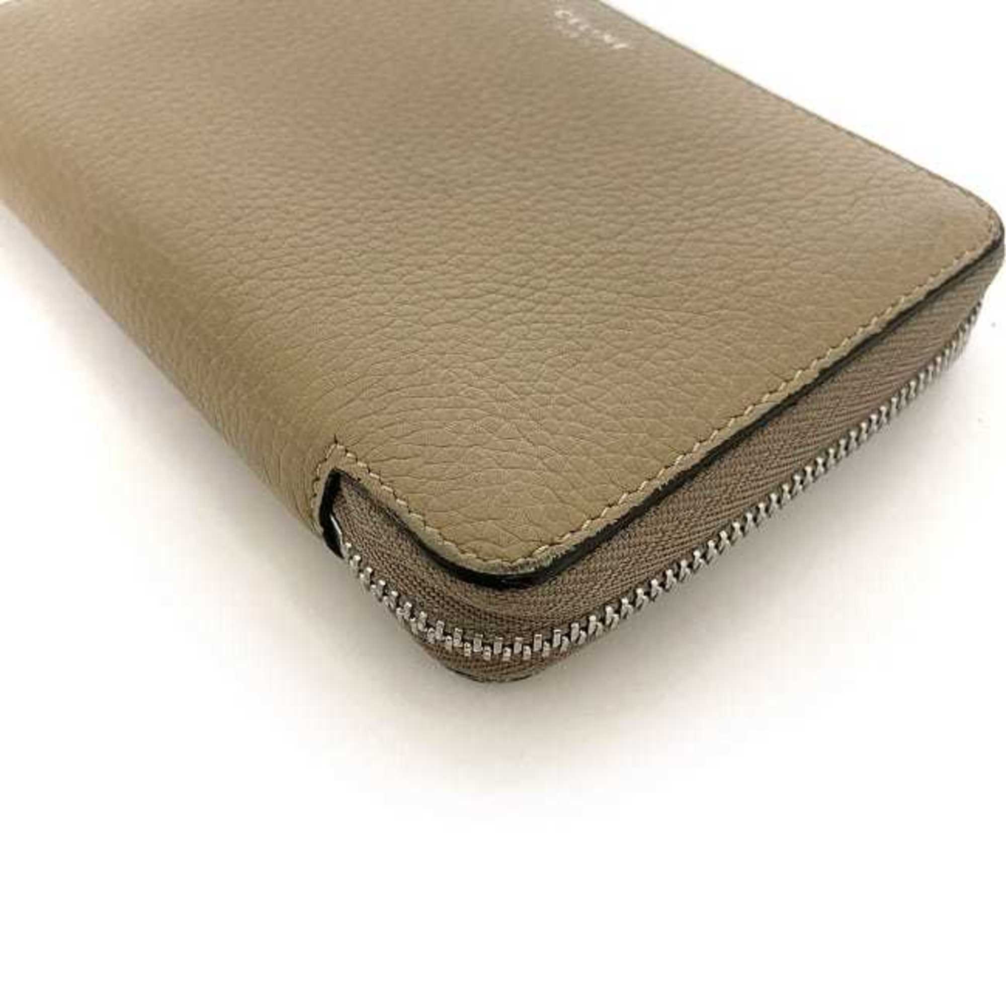Celine Beige Leather Wallet (Bi-Fold)