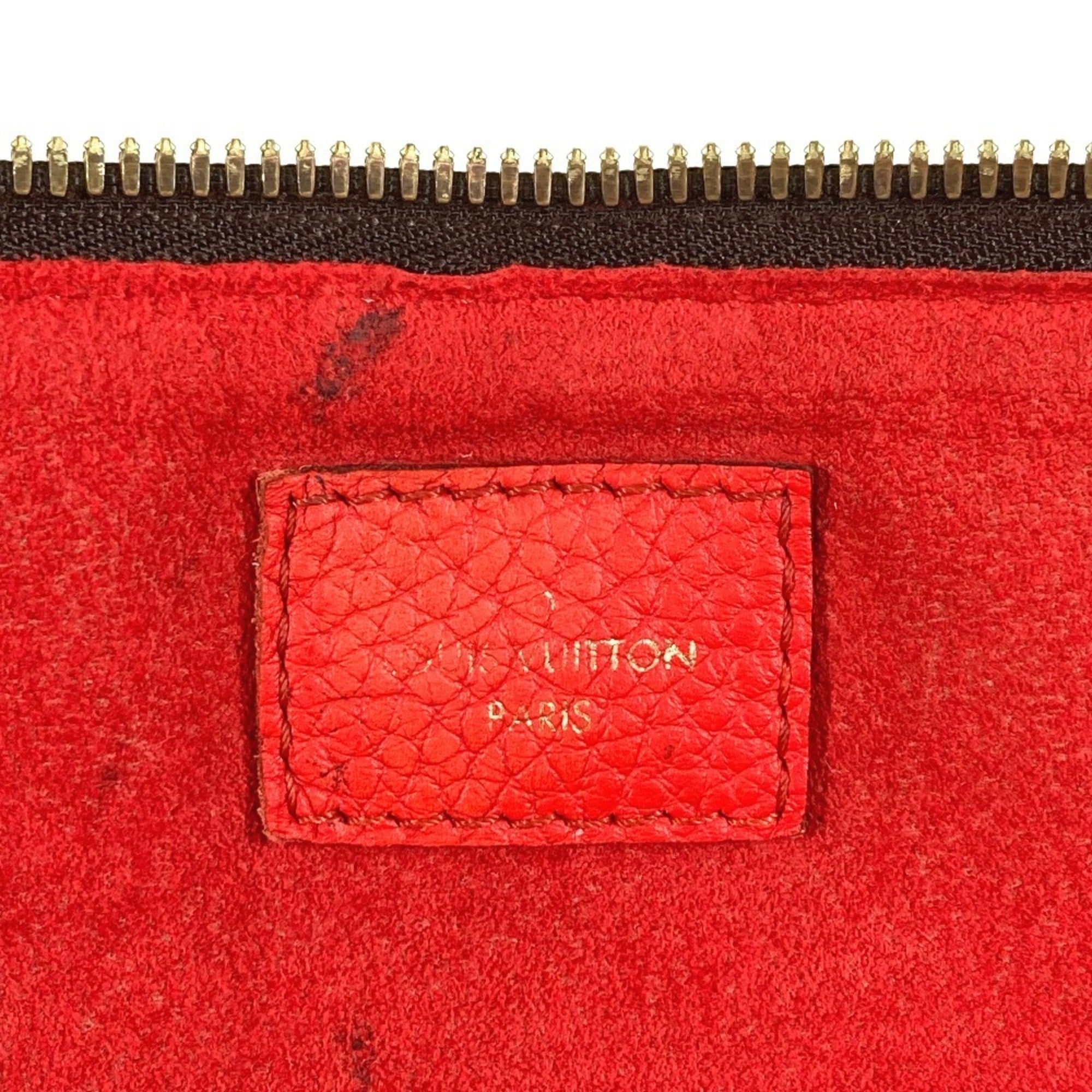 Louis Vuitton Brown Red Color Monogram Shoulder Bag
