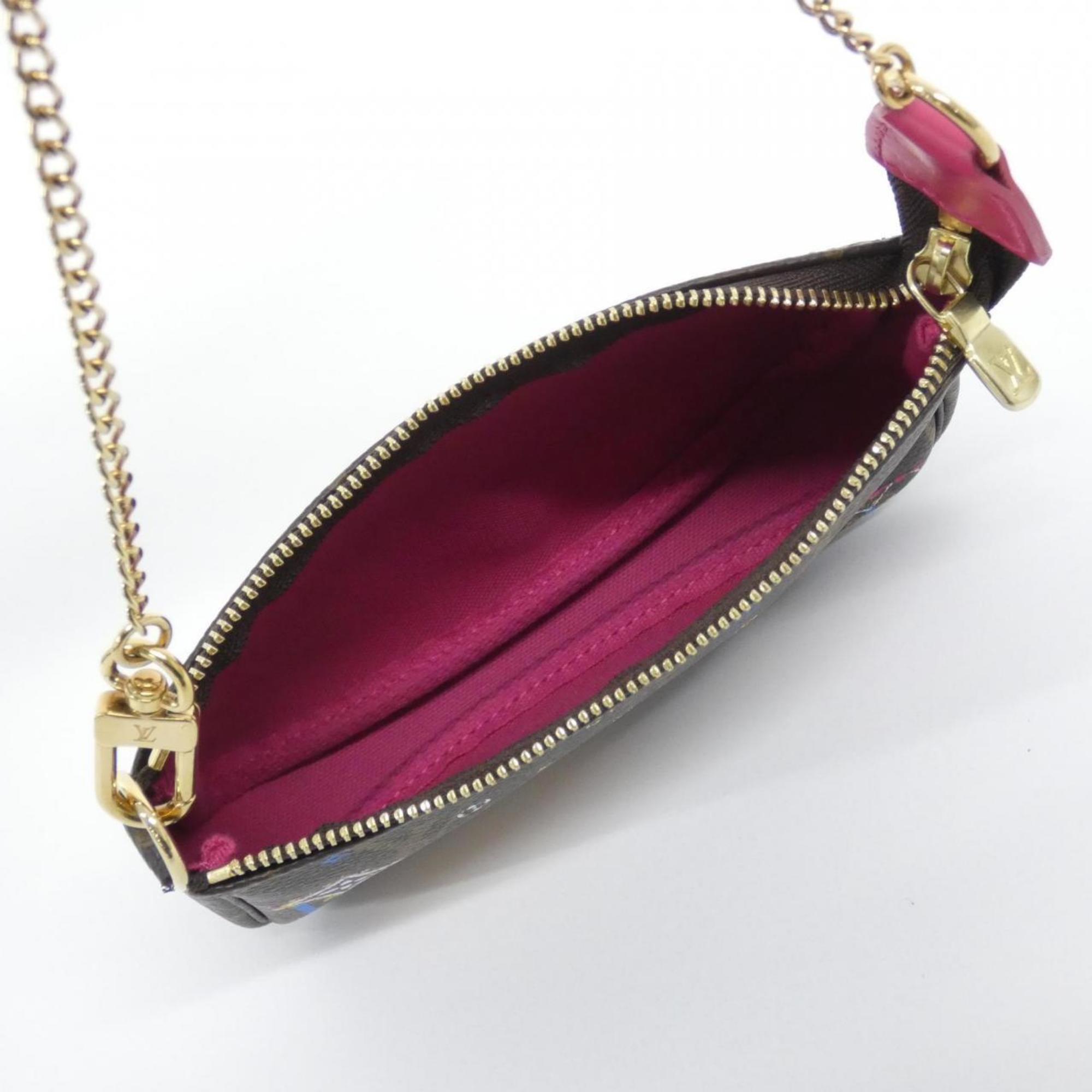 Louis Vuitton Marron Coated Canvas Pochette Pouch