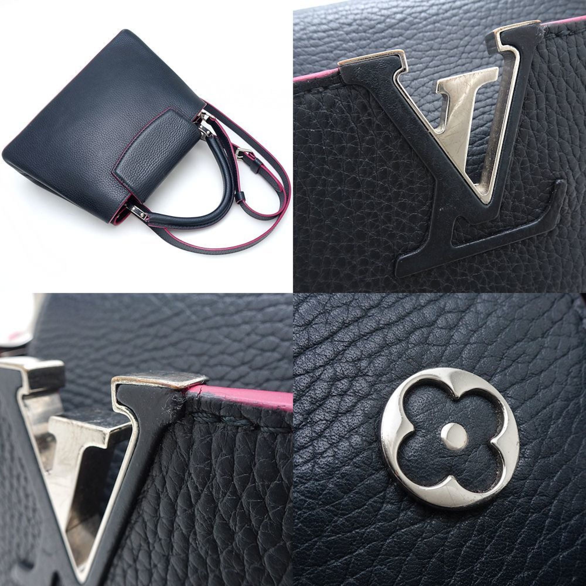 Louis Vuitton Cobalt Fuchsia Leather Handbag