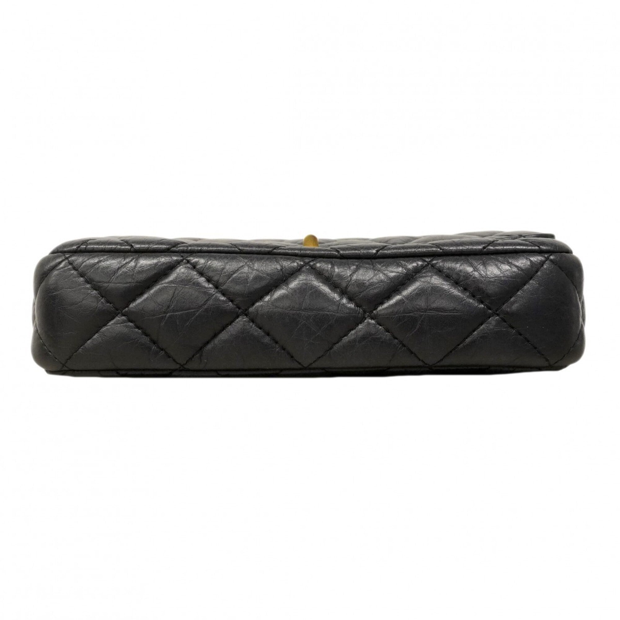 Chanel Black Leather Chain/Shoulder Wallet