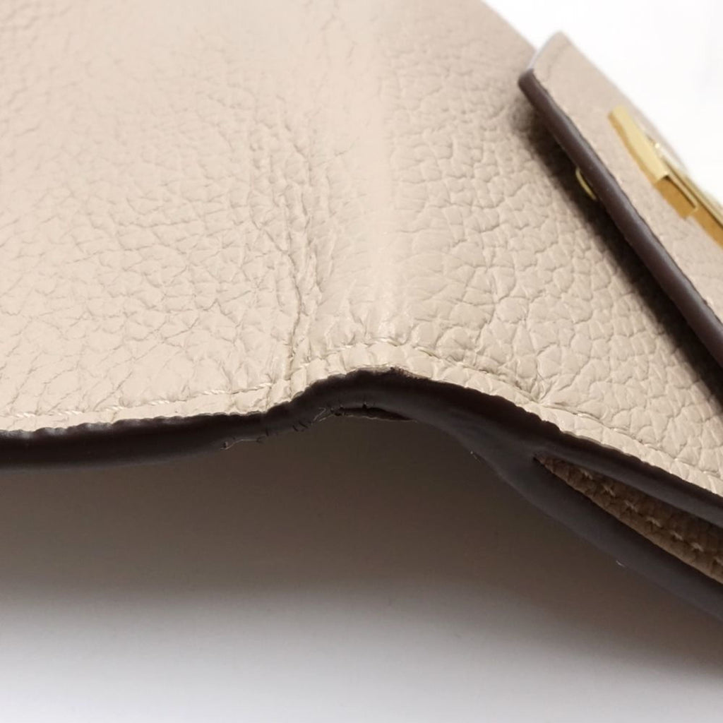 Louis Vuitton Grayish Leather Wallet (Tri-Fold)