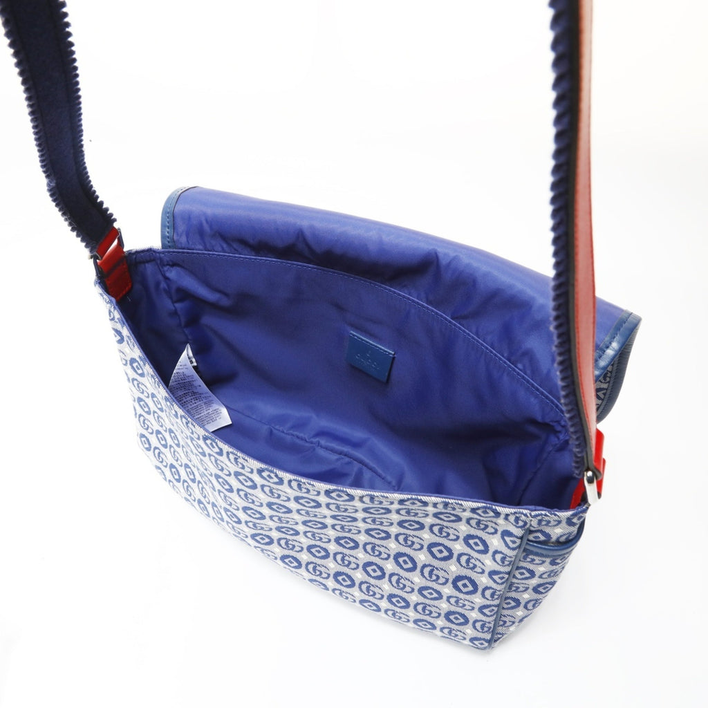 Gucci Gg Canvas Blue Gg Canvas Shoulder Bag (Pre-Owned)