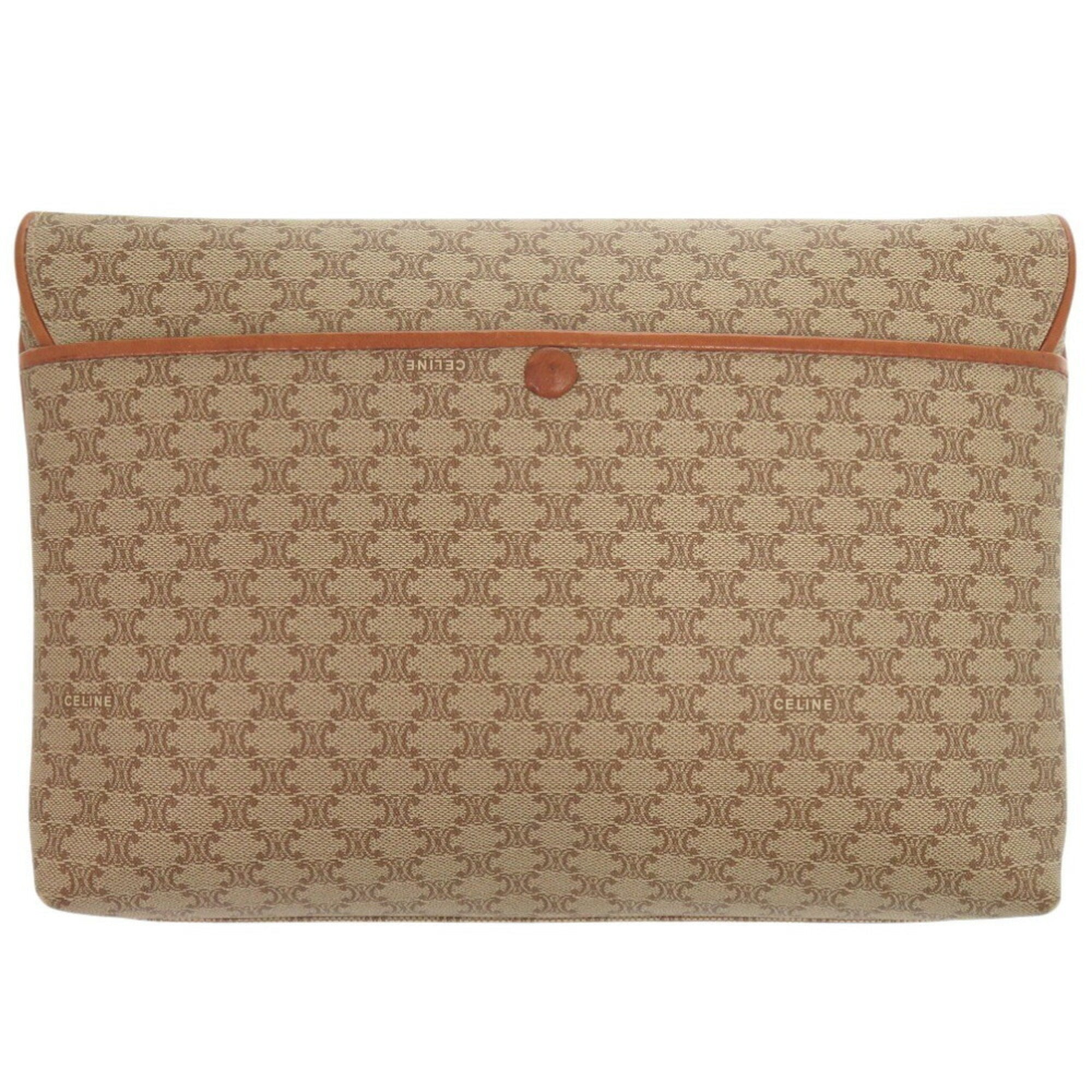 Celine Beige Pvc Leather Shoulder Bag
