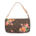 Louis Vuitton Monogram Brown Multi-Color Monogram Rose Handbag Pochette