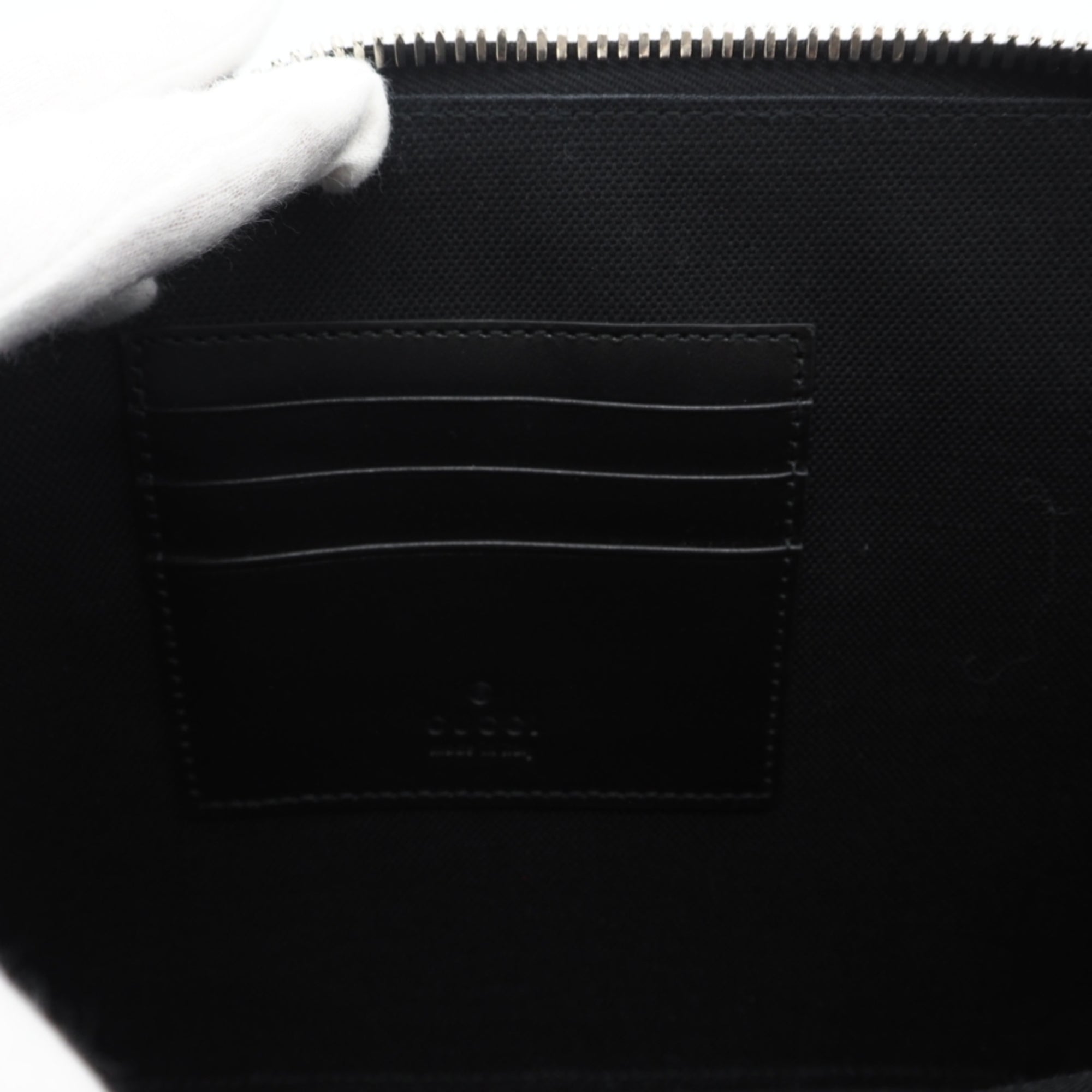 Gucci Gray Navy Red Color Gg Supreme Leather Shoulder Bag (Pre-Owned)