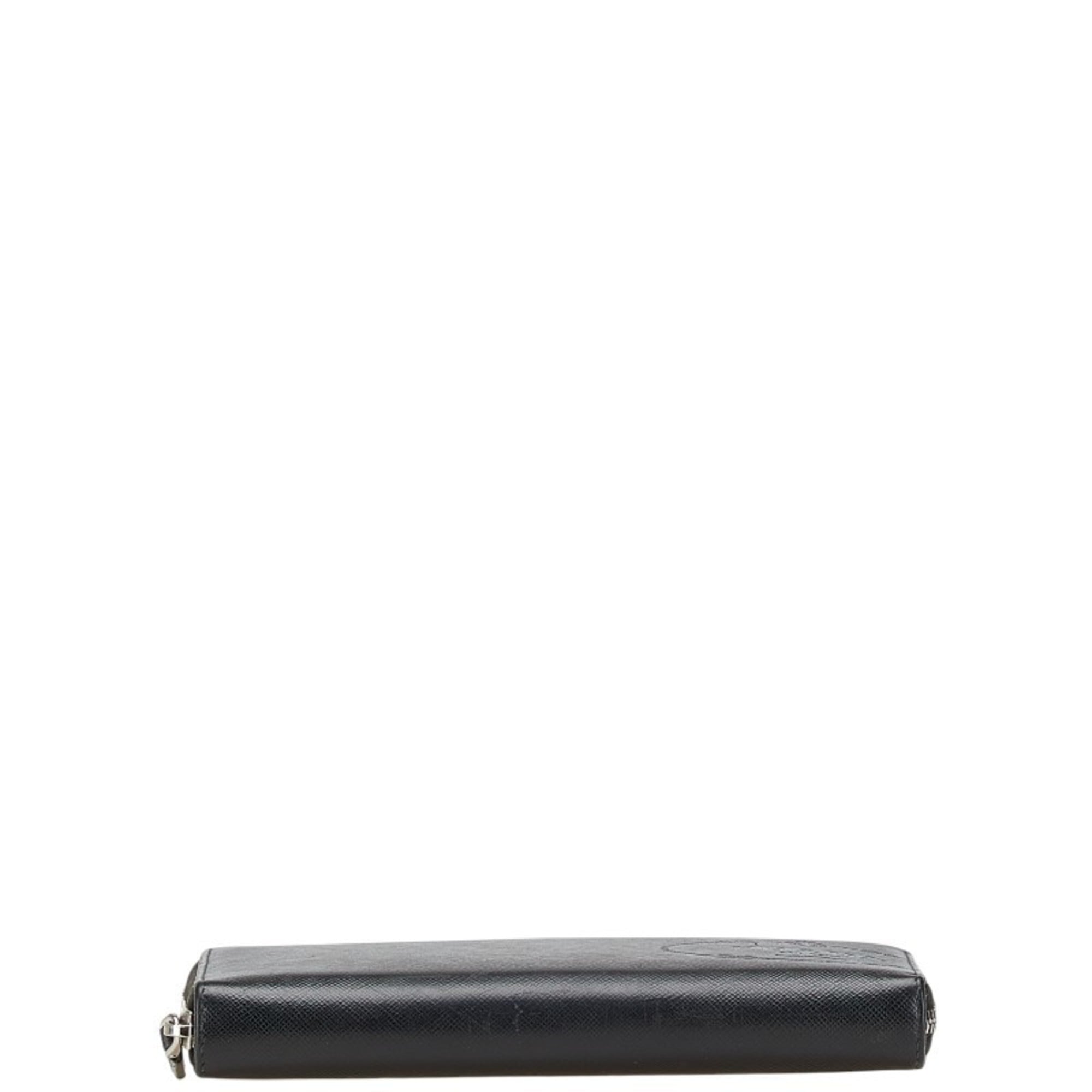 Prada Black Leather Long Wallet (Bi-Fold)