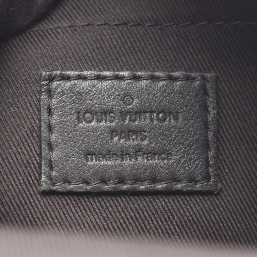 Louis Vuitton Black Brown Coated Canvas Leather Backpack