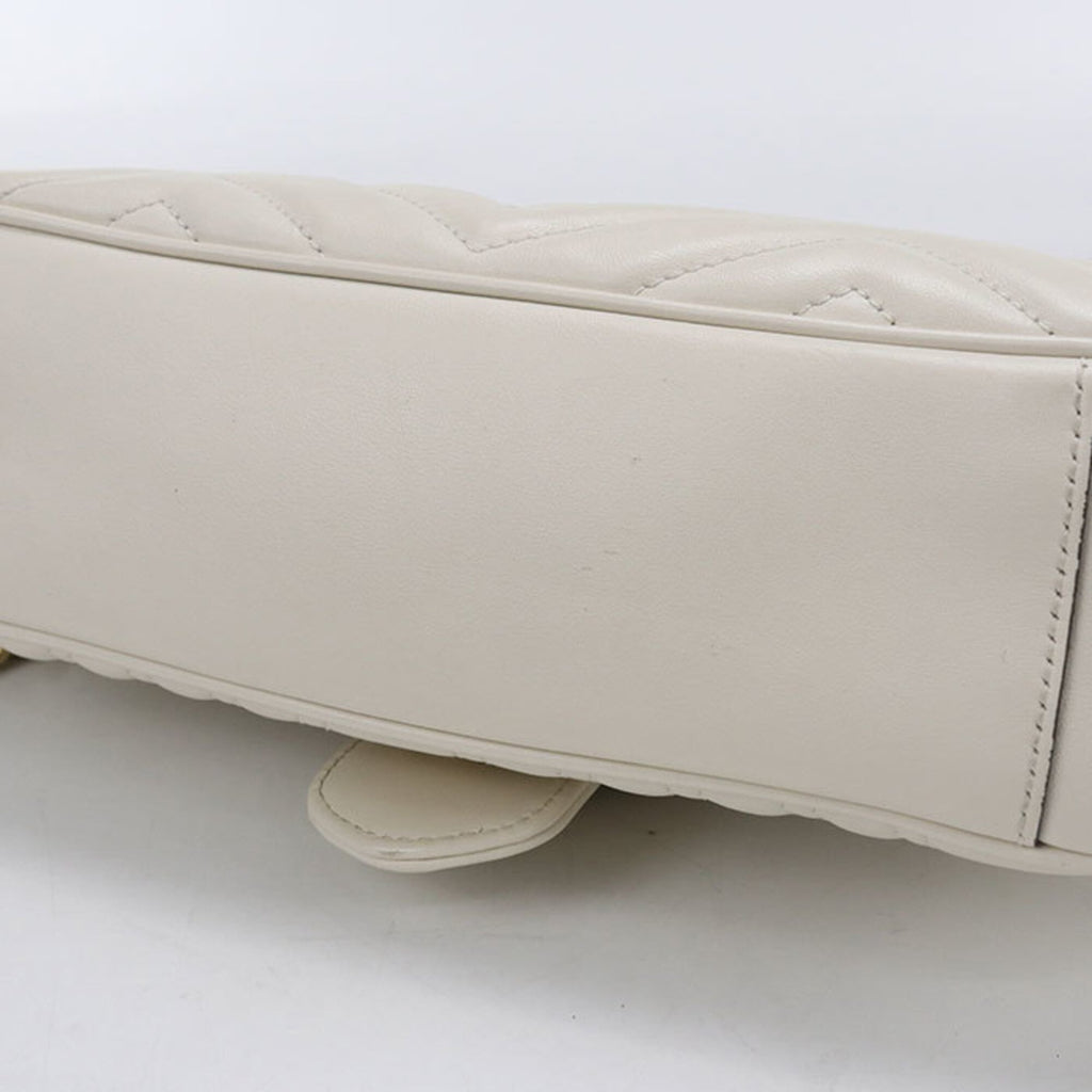 Gucci White Leather Shoulder Bag (Pre-Owned)