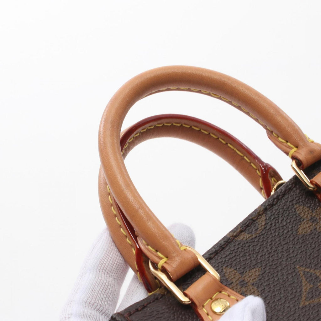 Louis Vuitton Brown Pvc Coated Canvas Leather Handbag