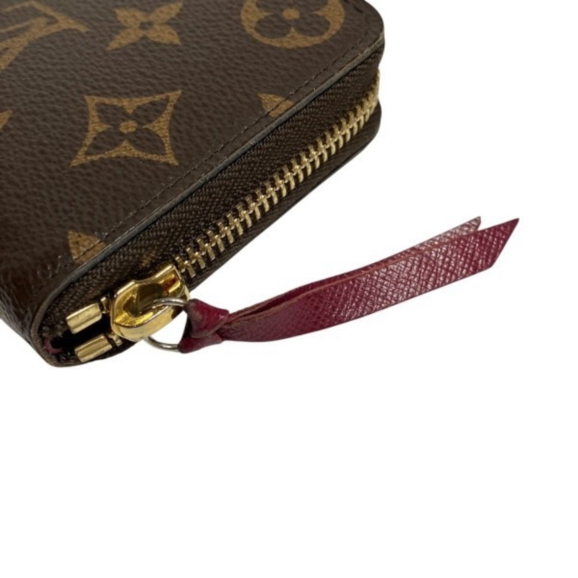 Louis Vuitton Brown Fuchsia Pink Monogram Long Wallet