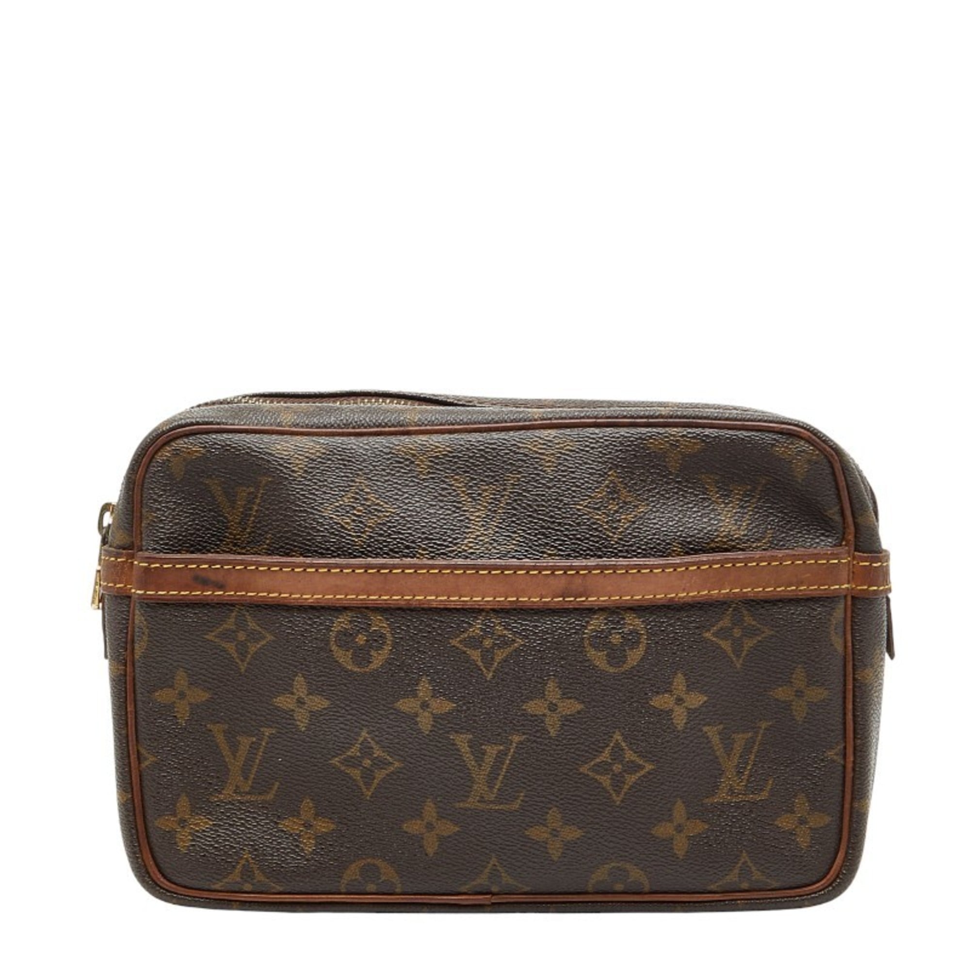 Louis Vuitton Brown Pvc Leather Briefcase