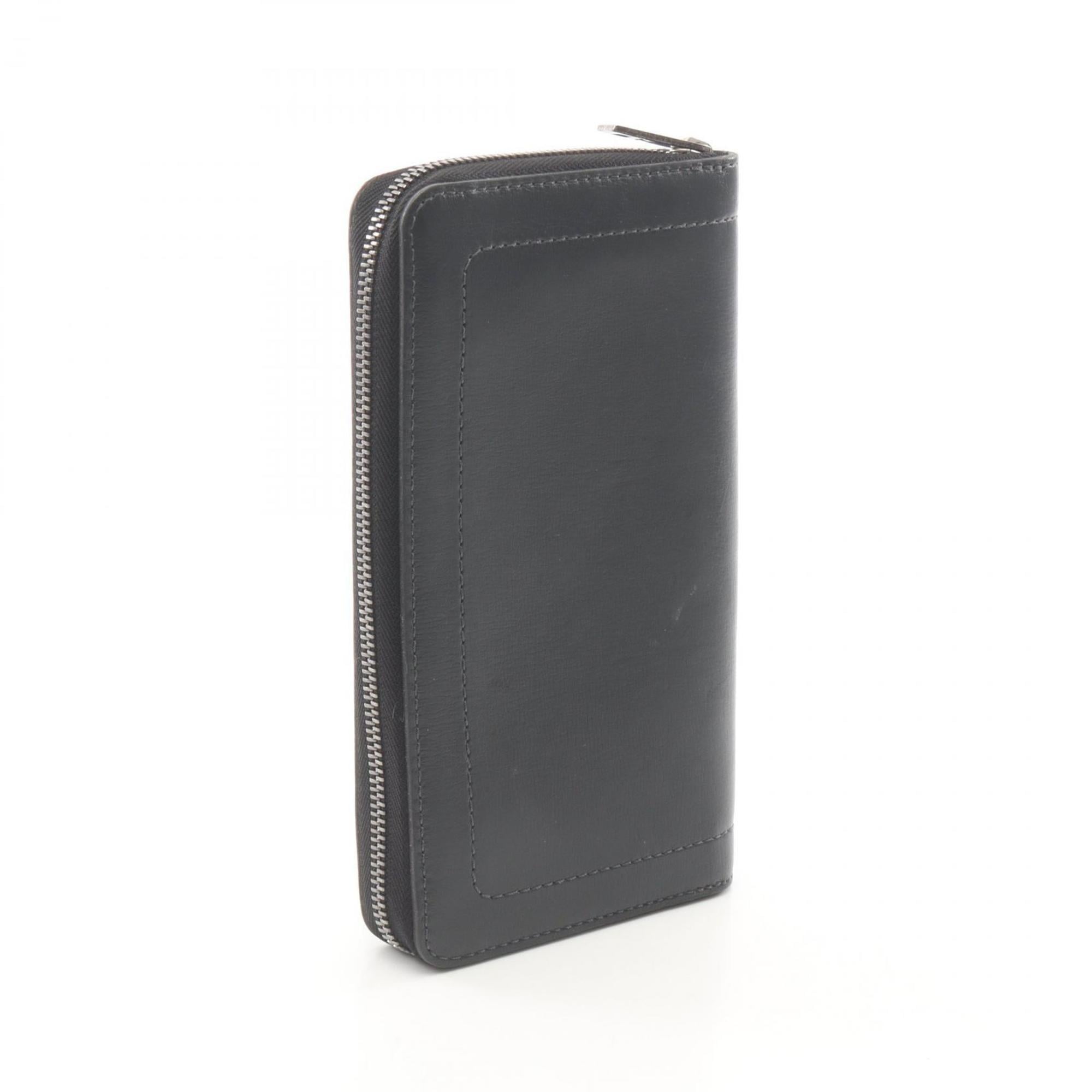 Louis Vuitton Black Leather Long Wallet