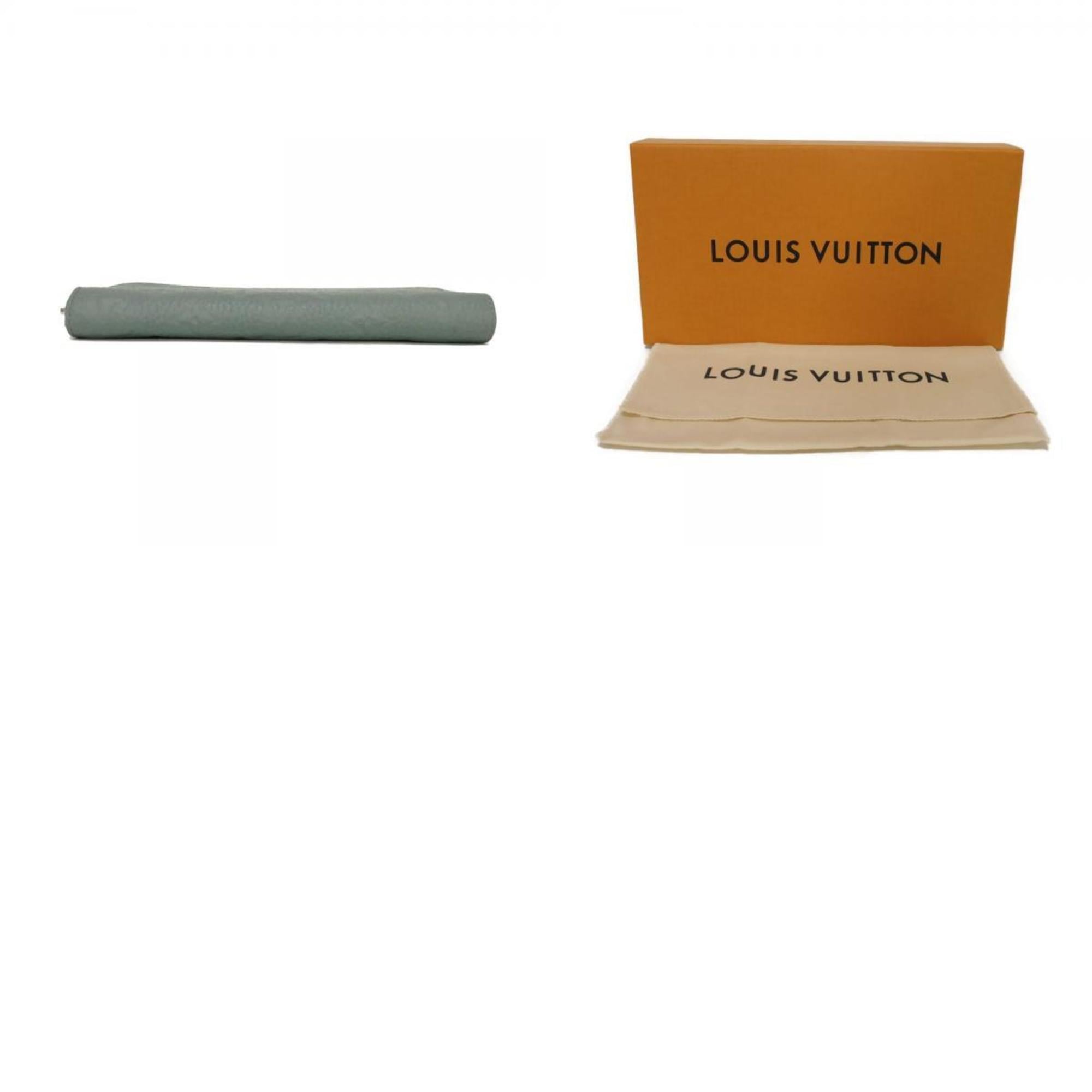 Louis Vuitton Green Leather Long Wallet