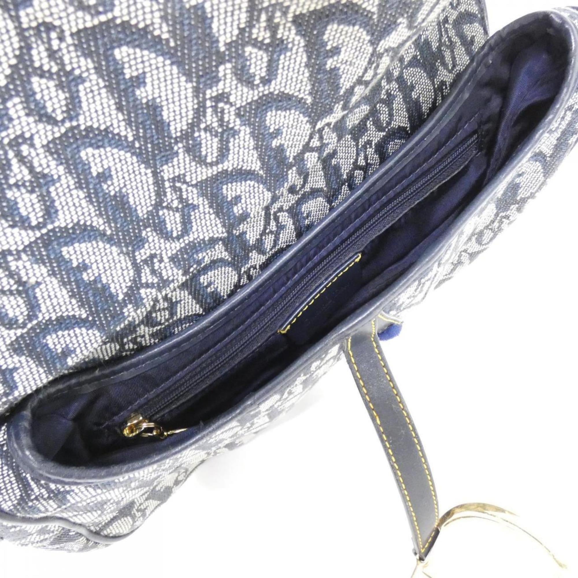Christian Dior Blue Canvas Shoulder Bag (Pre-Owned)