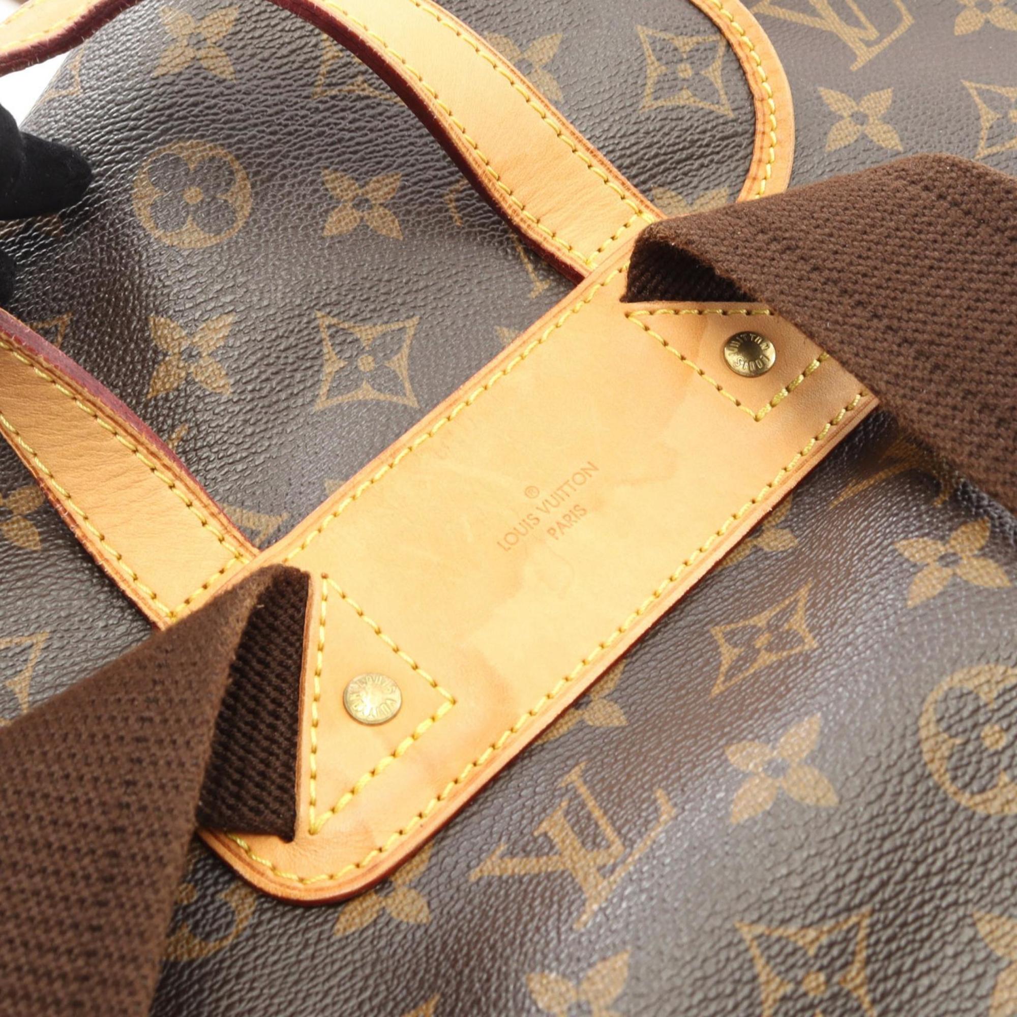 Louis Vuitton Brown Coated Canvas Leather Backpack