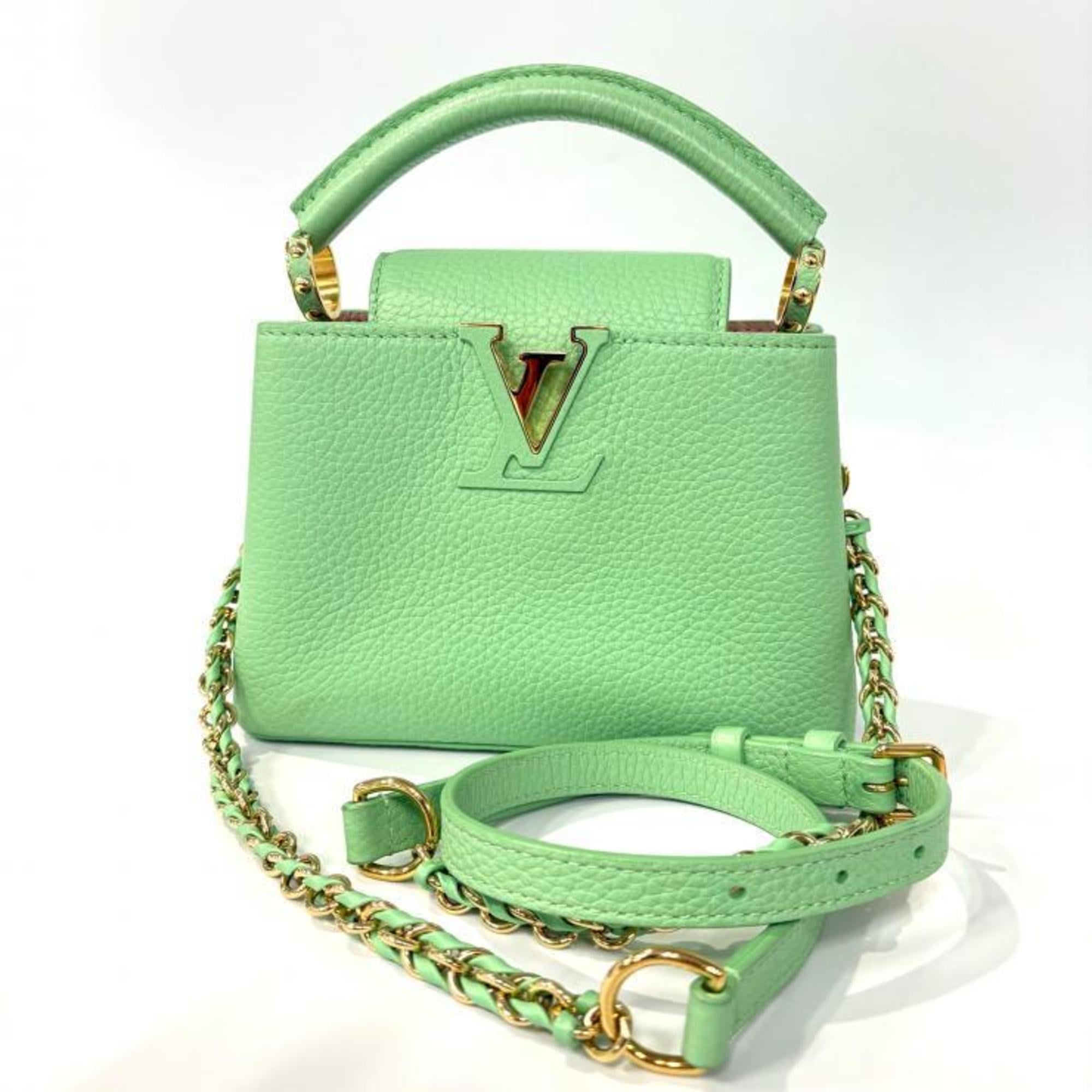 Louis Vuitton Green Leather Handbag