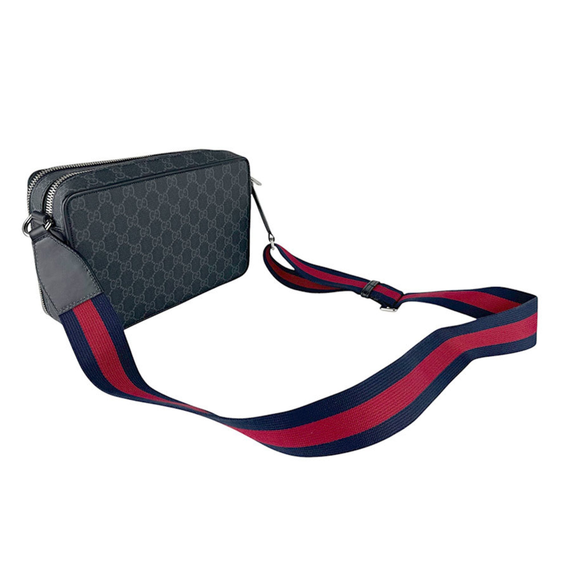 Gucci Black Gg Supreme Canvas Shoulder Bag (Pre-Owned)