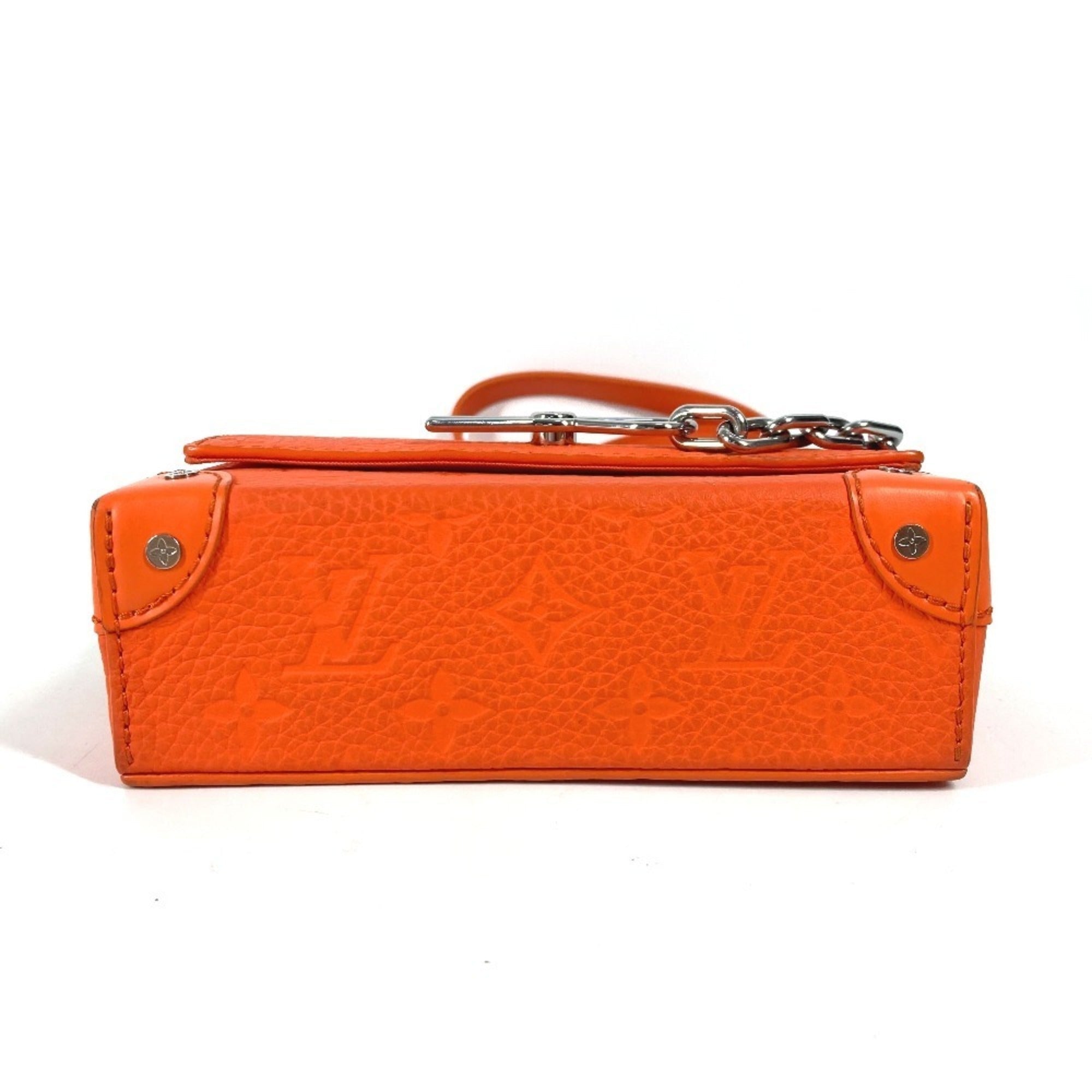 Louis Vuitton Orange Leather Pochette Shoulder Bag
