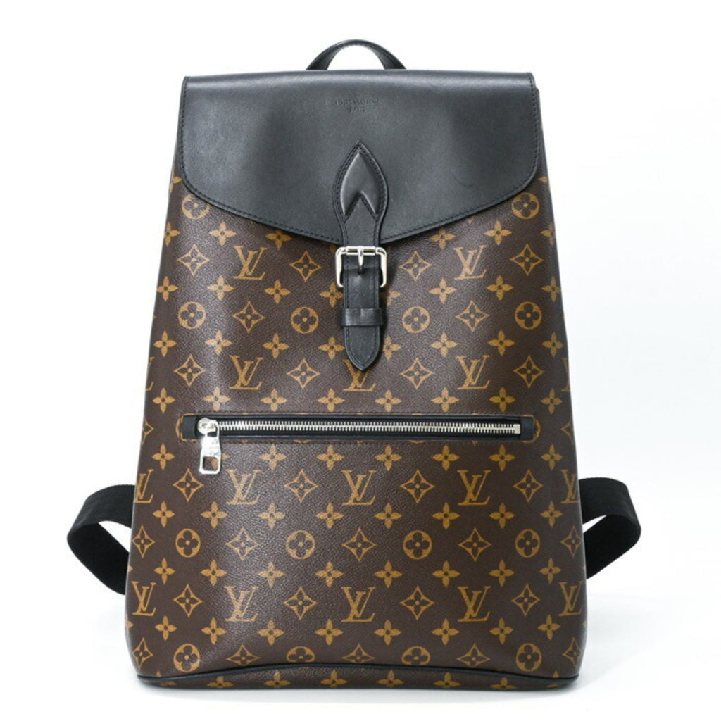 Louis Vuitton Black Brown Monogram Monogram Leather Backpack