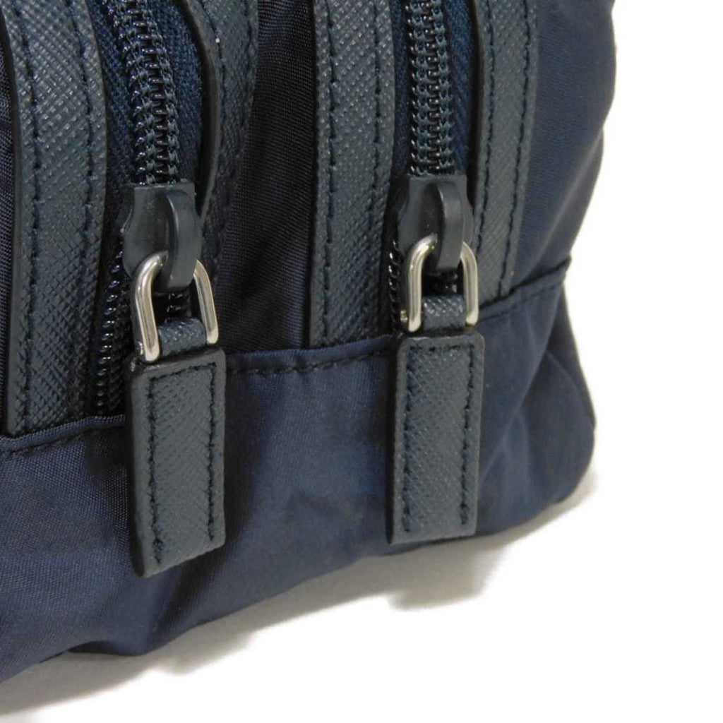 Prada Blue Nylon Clutch Bag Pouch
