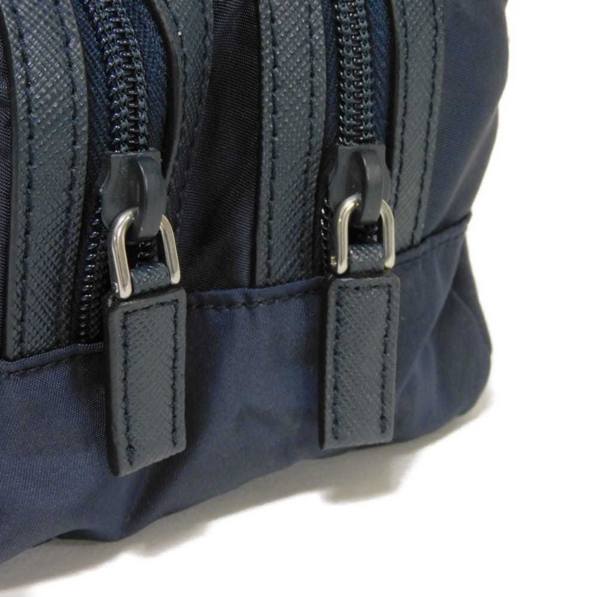 Prada Blue Nylon Clutch Bag Pouch