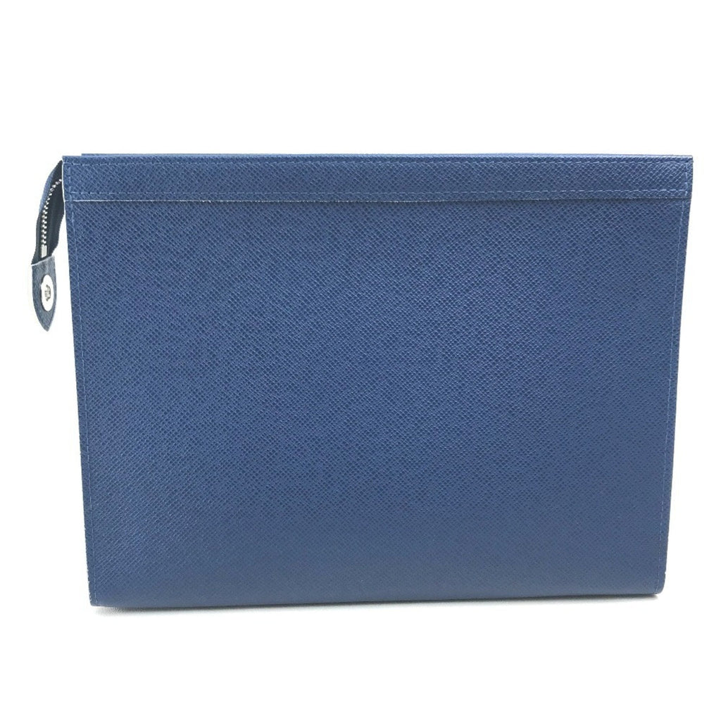 Louis Vuitton Blue Cobalt Taiga Leather Clutch Bag Pochette Pouch