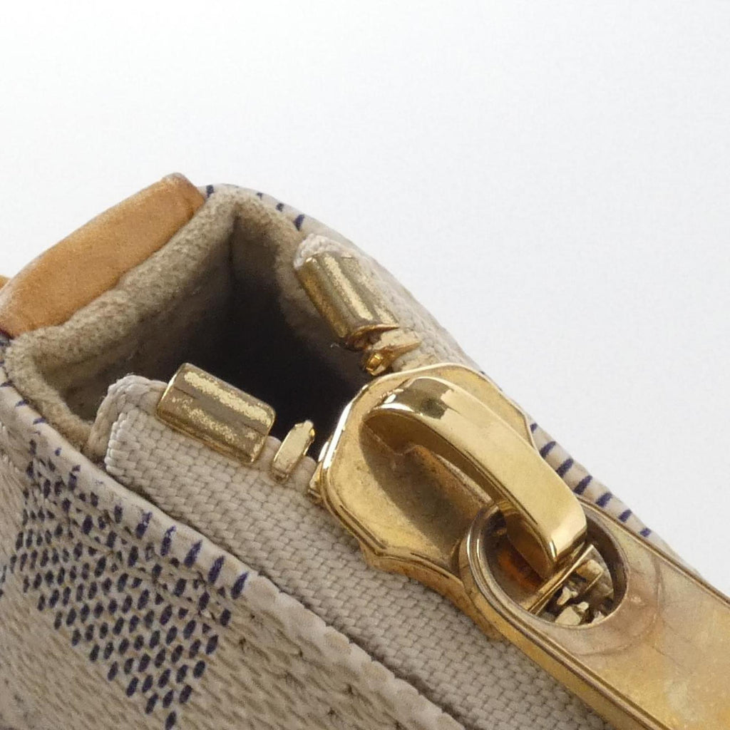 Louis Vuitton Azur White Coated Canvas Handbag