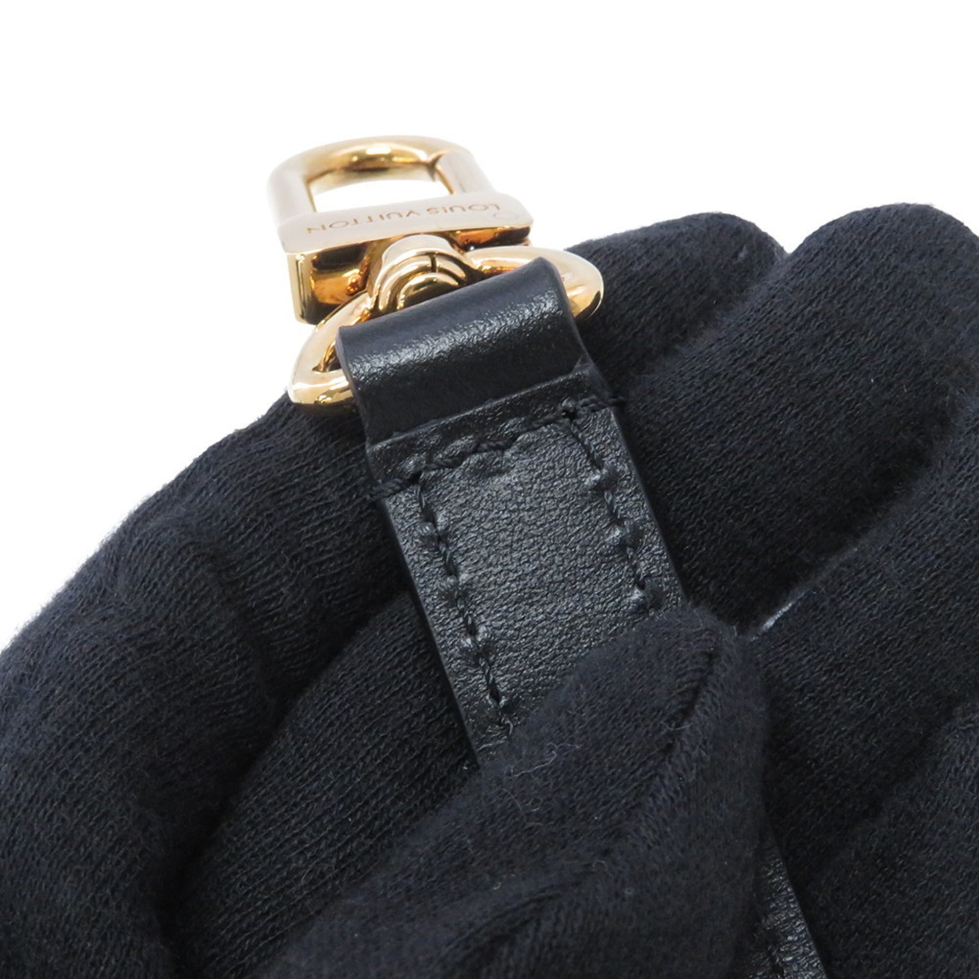 Louis Vuitton Black Noir White Leather Handbag Shoulder Bag