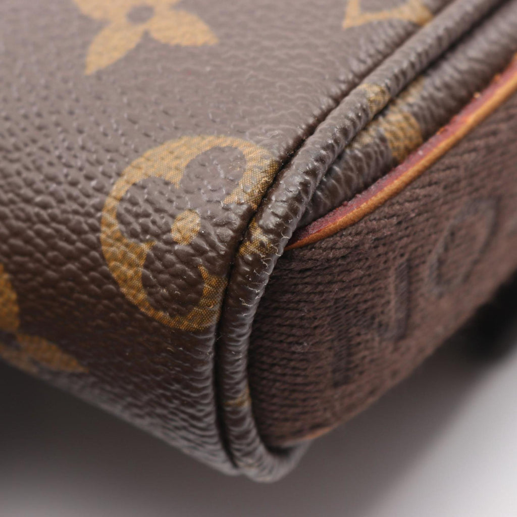 Louis Vuitton Monogram Brown Coated Canvas Leather Shoulder Bag