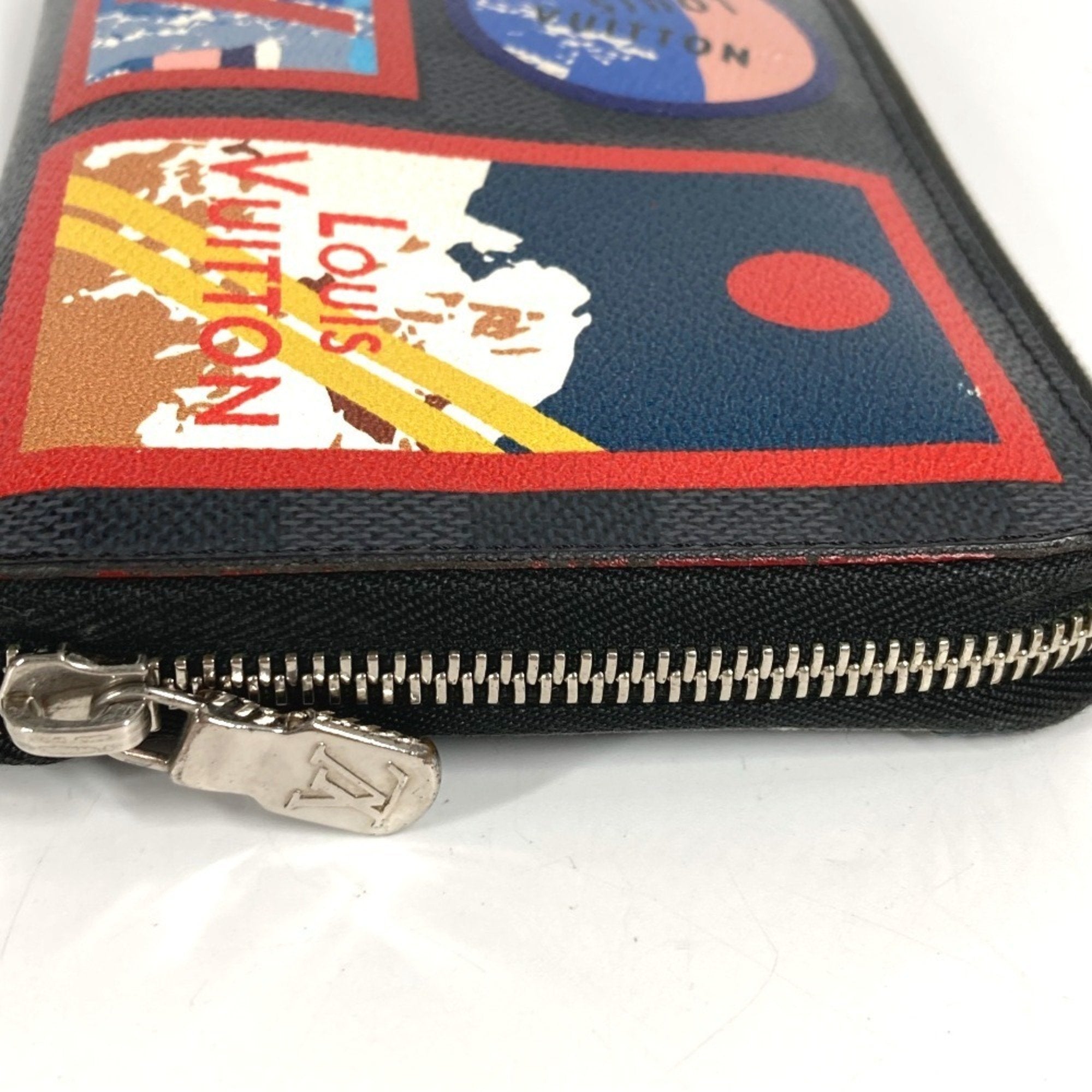 Louis Vuitton Black Multi-Color Damier Graphite Long Wallet