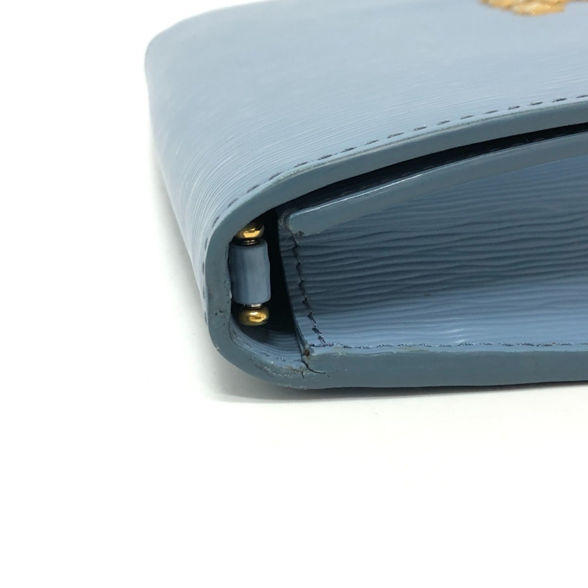 Prada Blue Leather Shoulder Bag