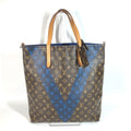Louis Vuitton Blue Brown Monogram Monogram Shoulder Bag Tote Bag
