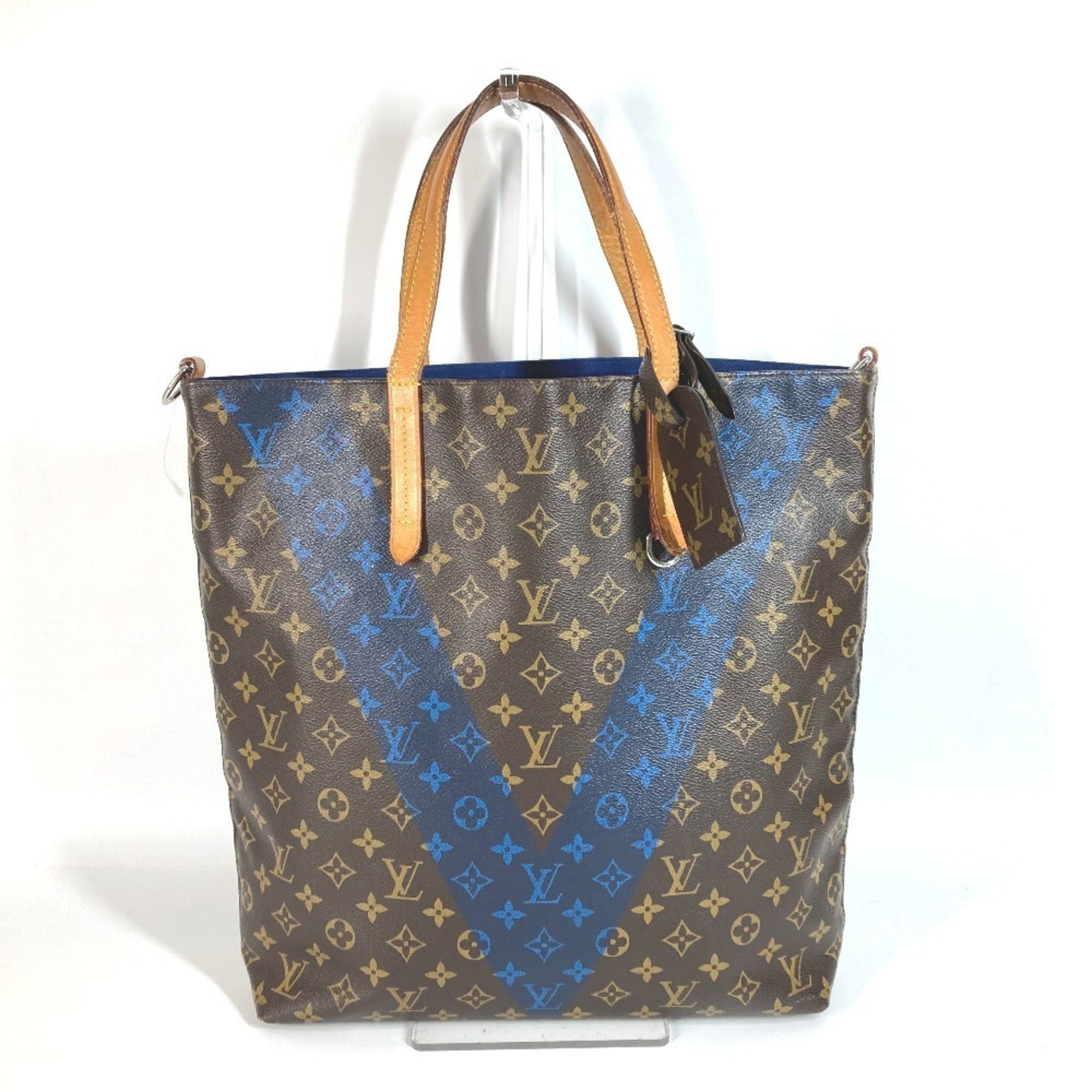 Louis Vuitton Blue Brown Monogram Monogram Shoulder Bag Tote Bag