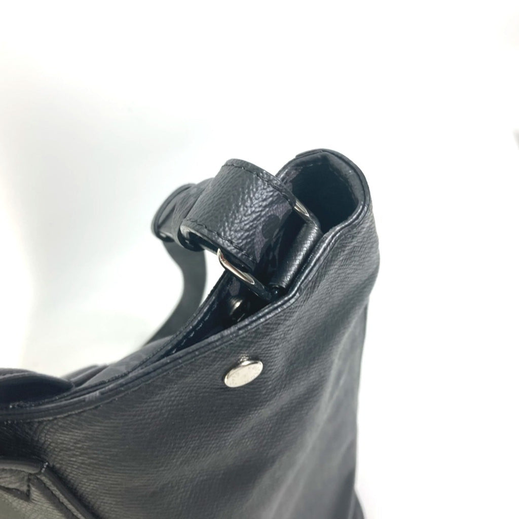 Louis Vuitton Taigarama Black Taiga Leather Monogram Eclipse Handbag Shoulder Bag Tote Bag