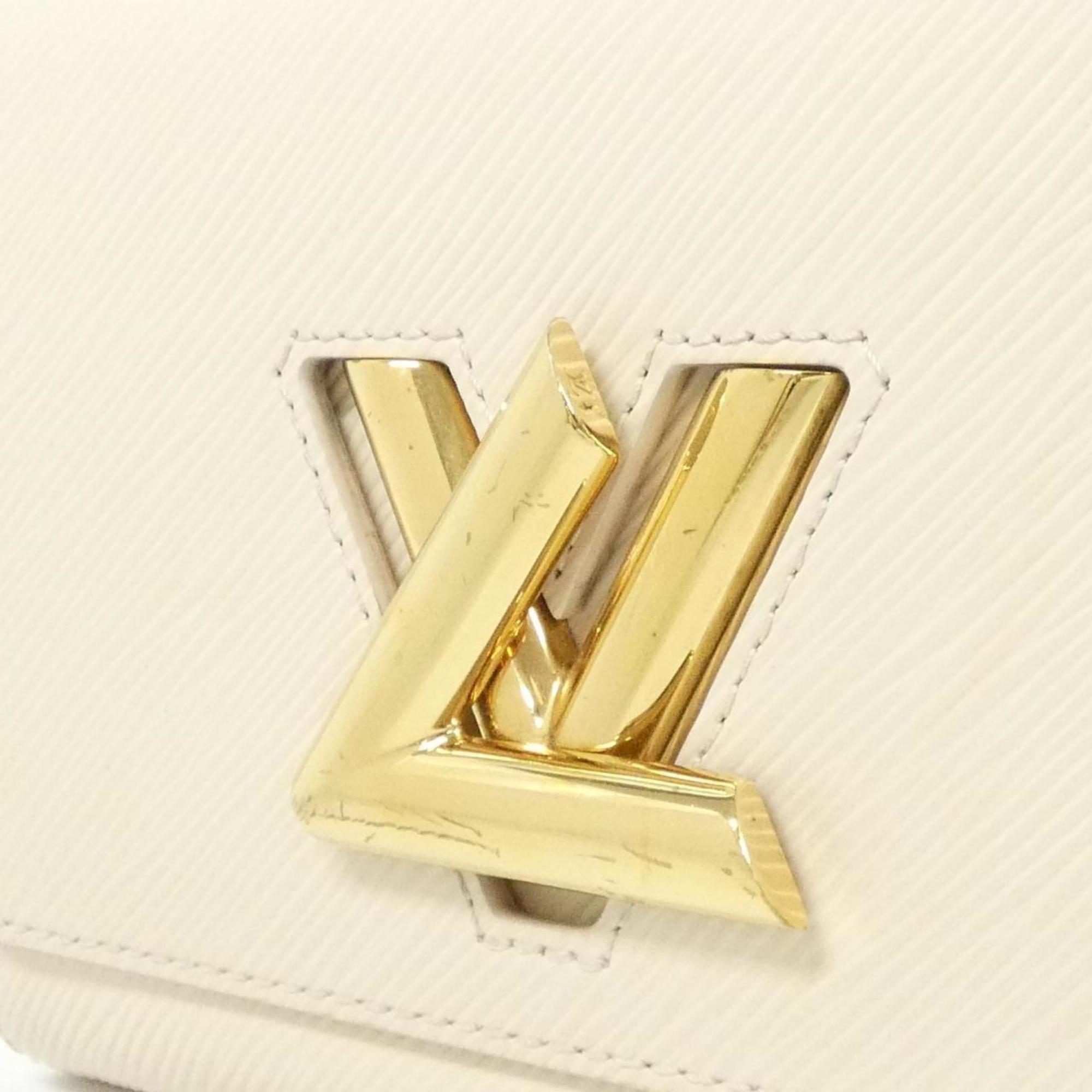 Louis Vuitton Beige White Leather Shoulder Bag
