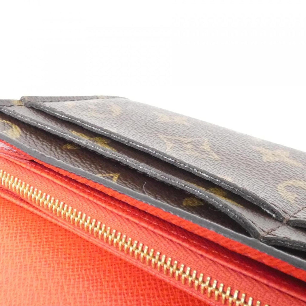 Louis Vuitton Marron Coated Canvas Long Wallet