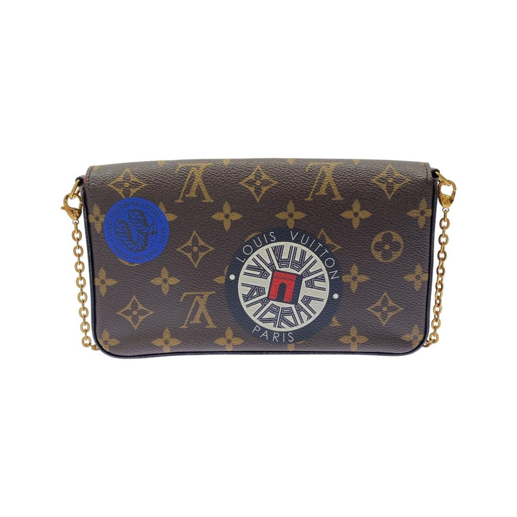 Louis Vuitton Brown Coated Canvas Pochette Shoulder Bag