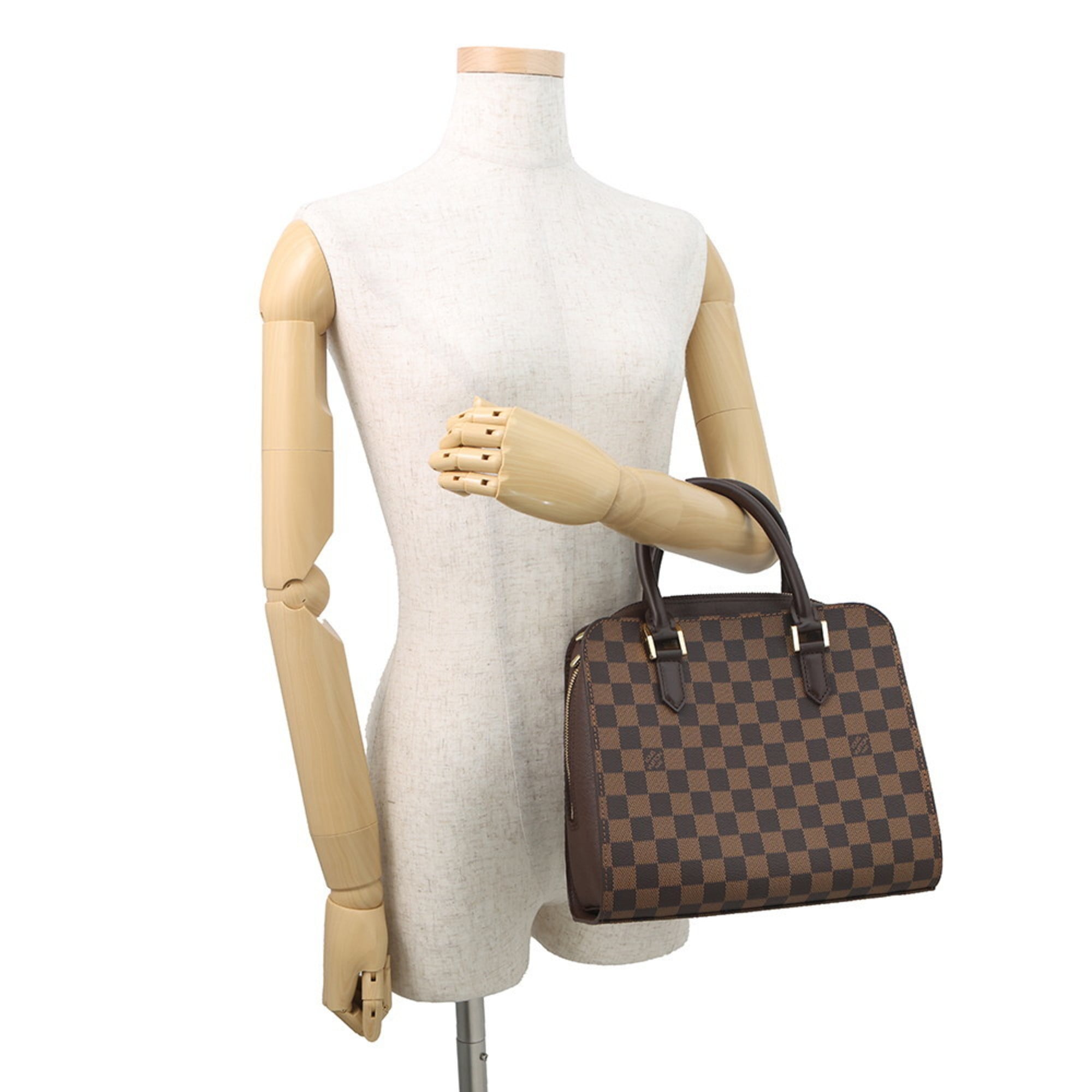 Louis Vuitton Red Color Coated Canvas Handbag