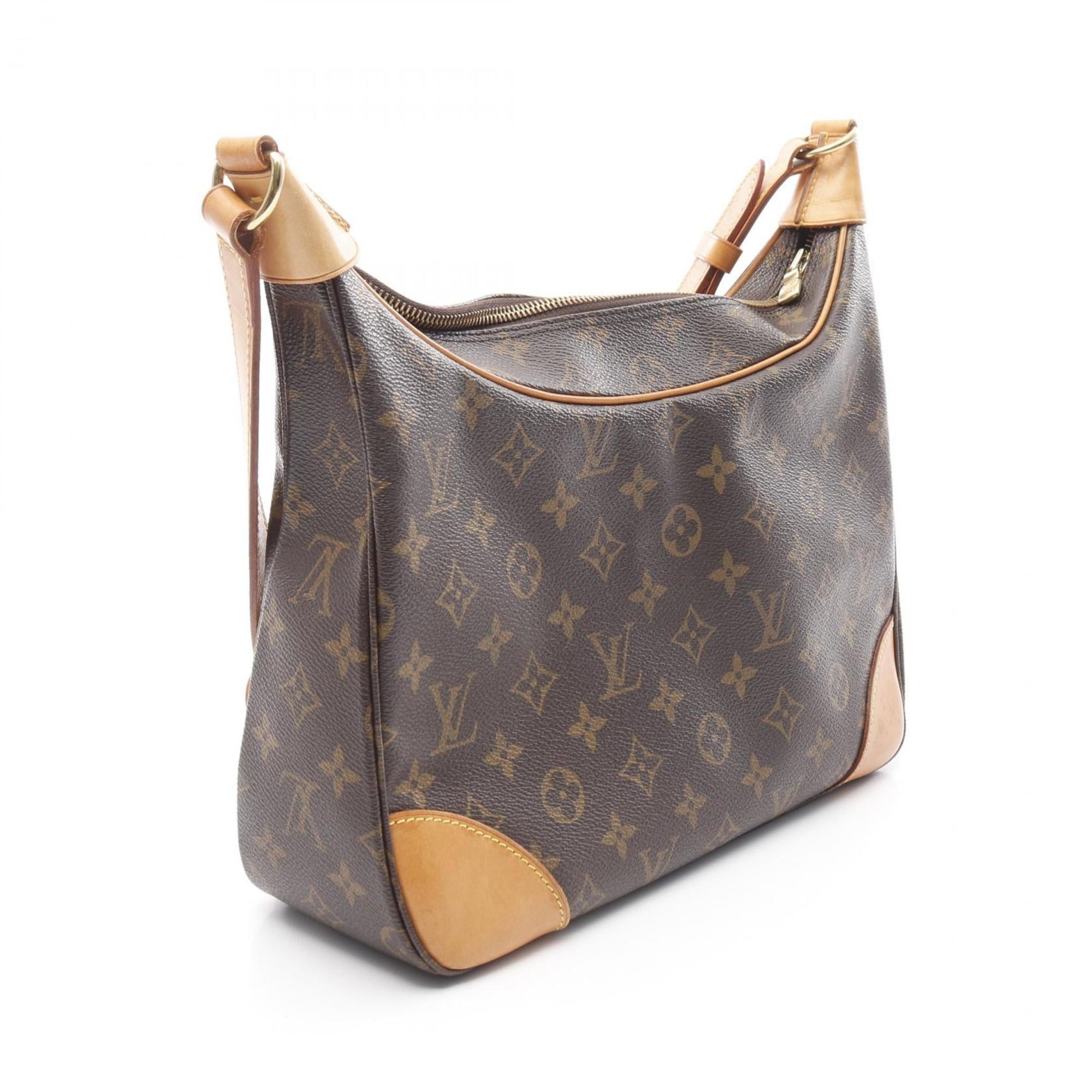 Louis Vuitton Monogram Brown Coated Canvas Leather Shoulder Bag