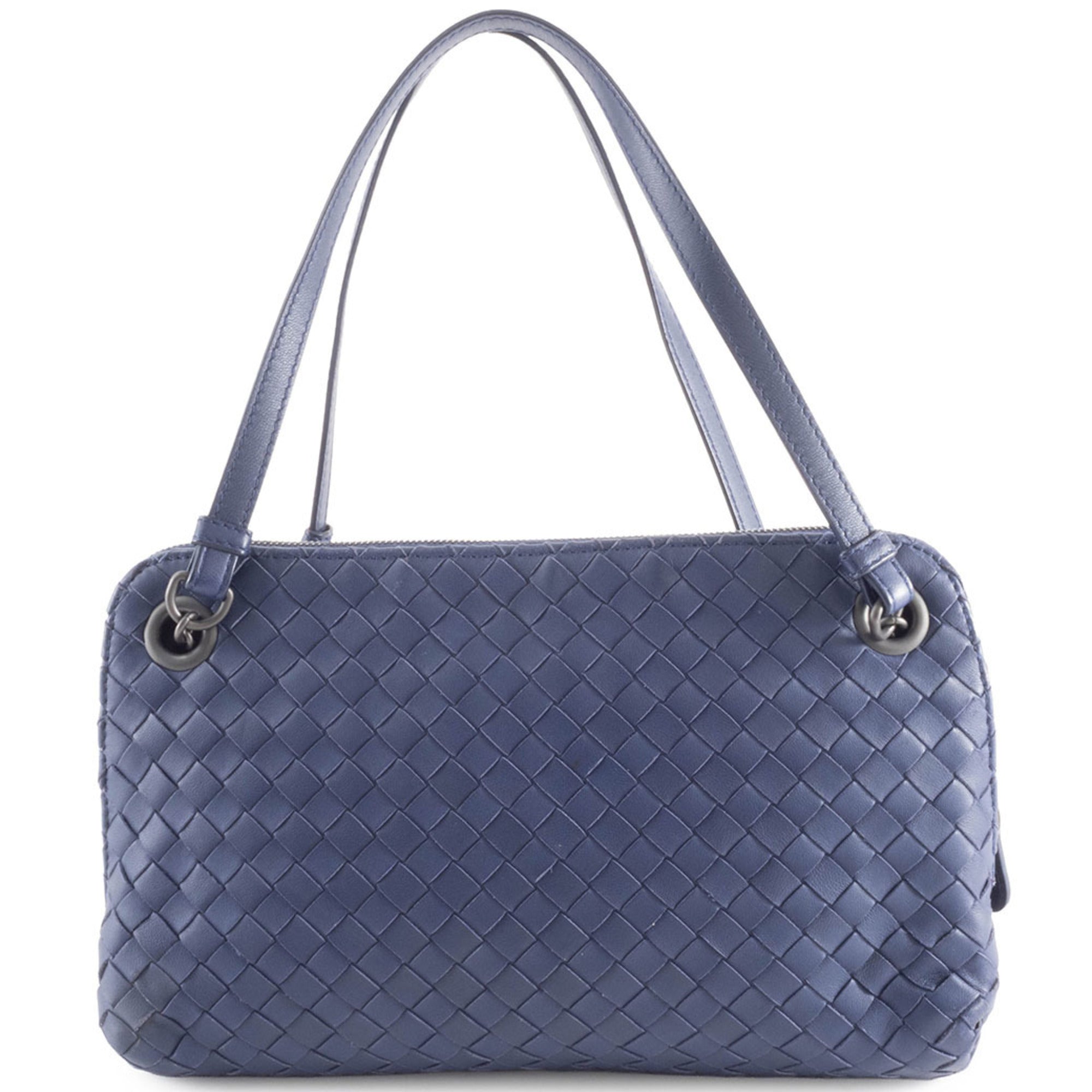 Bottega Veneta Navy Leather Shoulder Bag