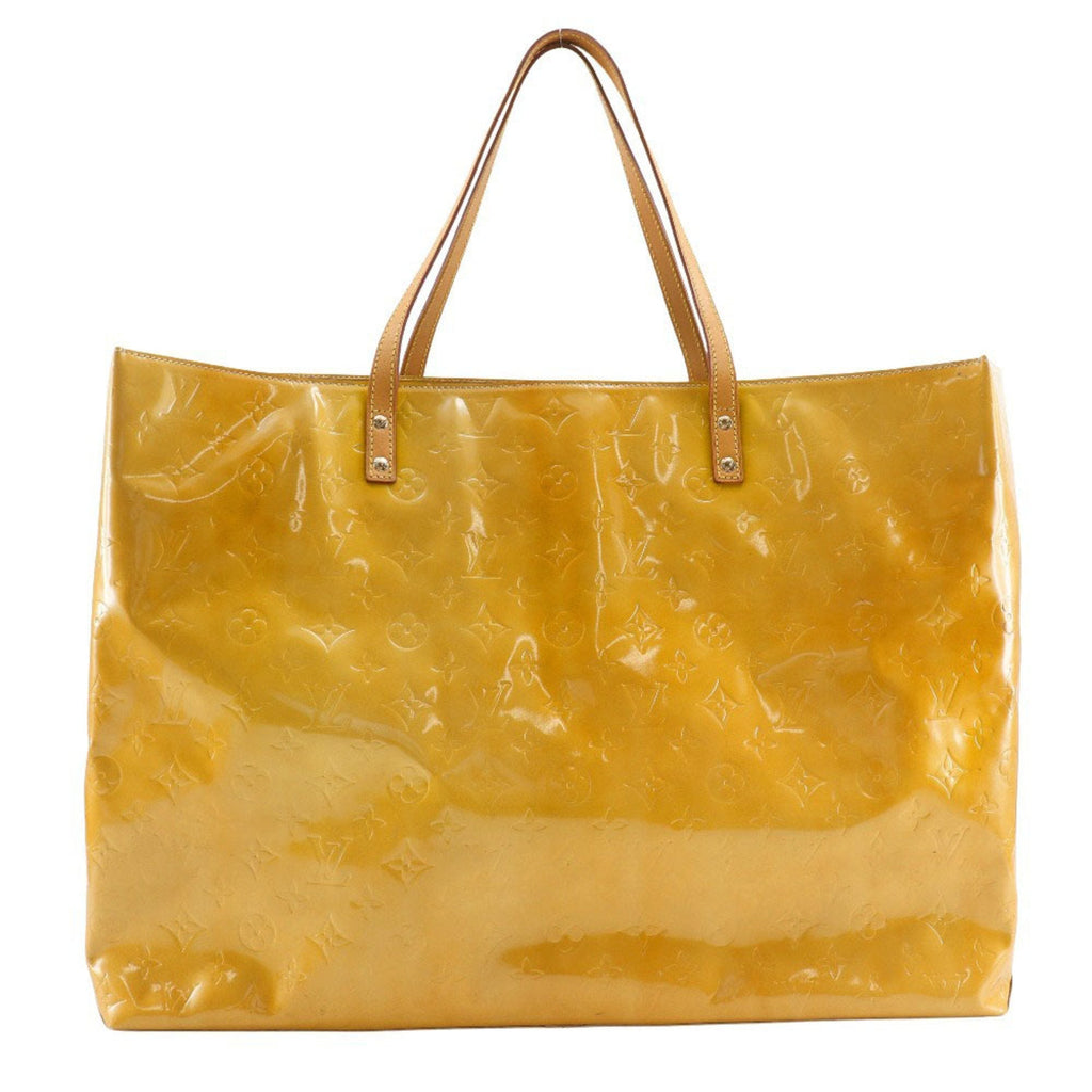 Louis Vuitton Beige Yellow Monogram Vernis Boston Bag Tote Bag