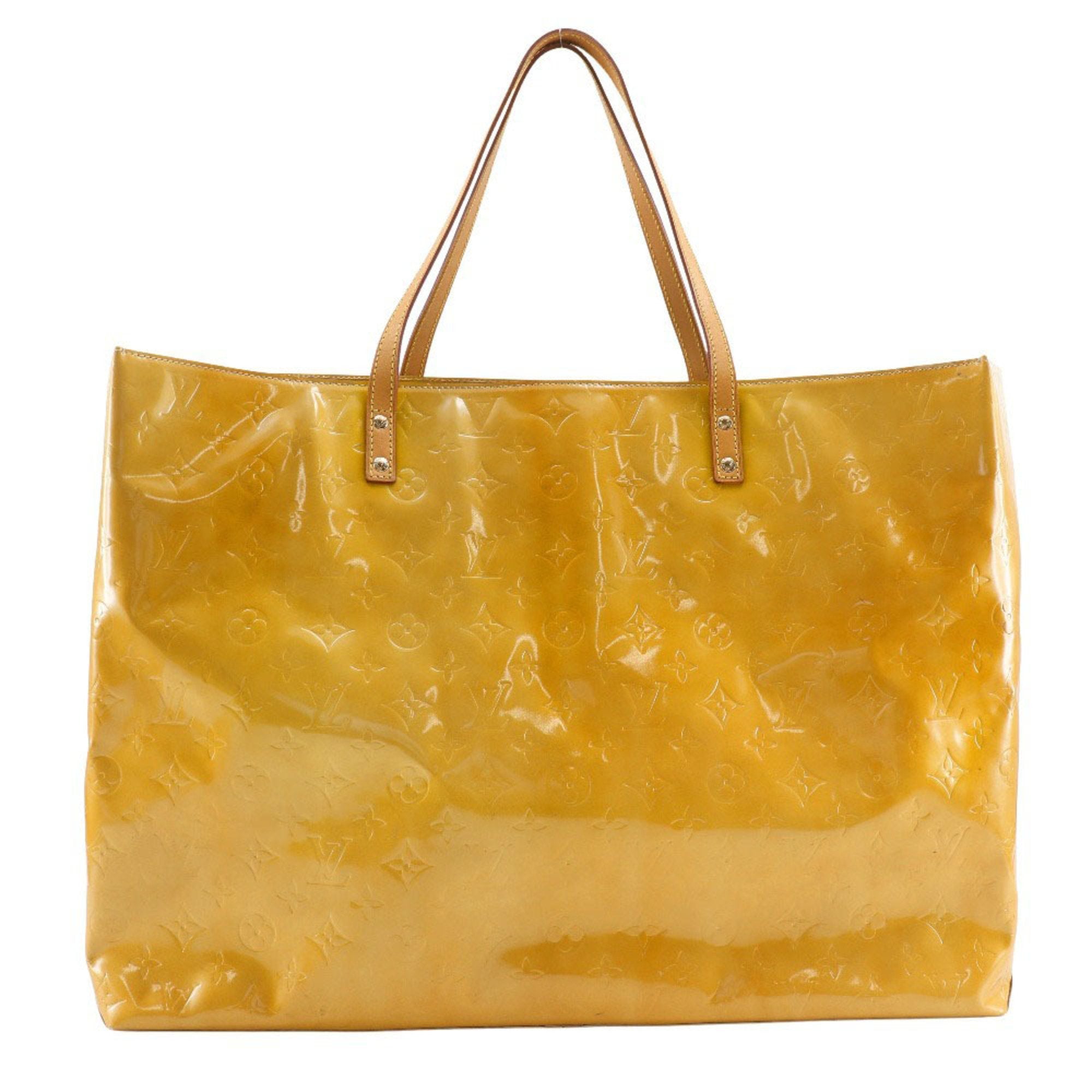 Louis Vuitton Beige Yellow Monogram Vernis Boston Bag Tote Bag