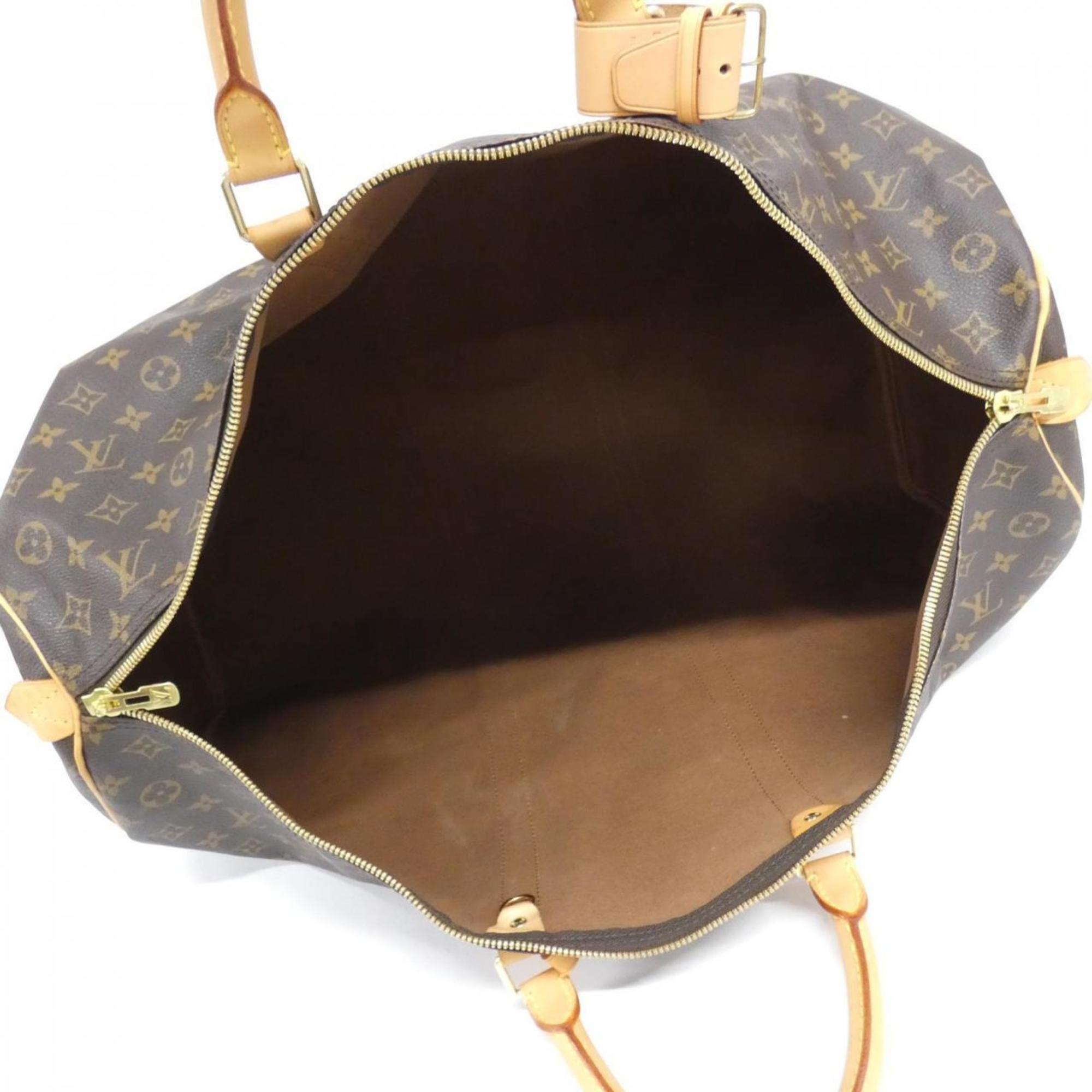 Louis Vuitton Marron Coated Canvas Boston Bag