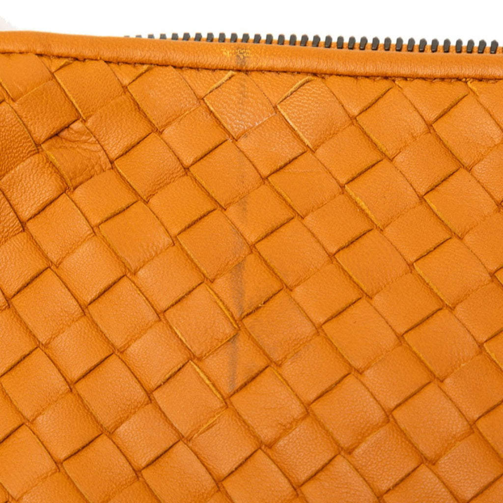 Bottega Veneta Orange Leather Shoulder Bag
