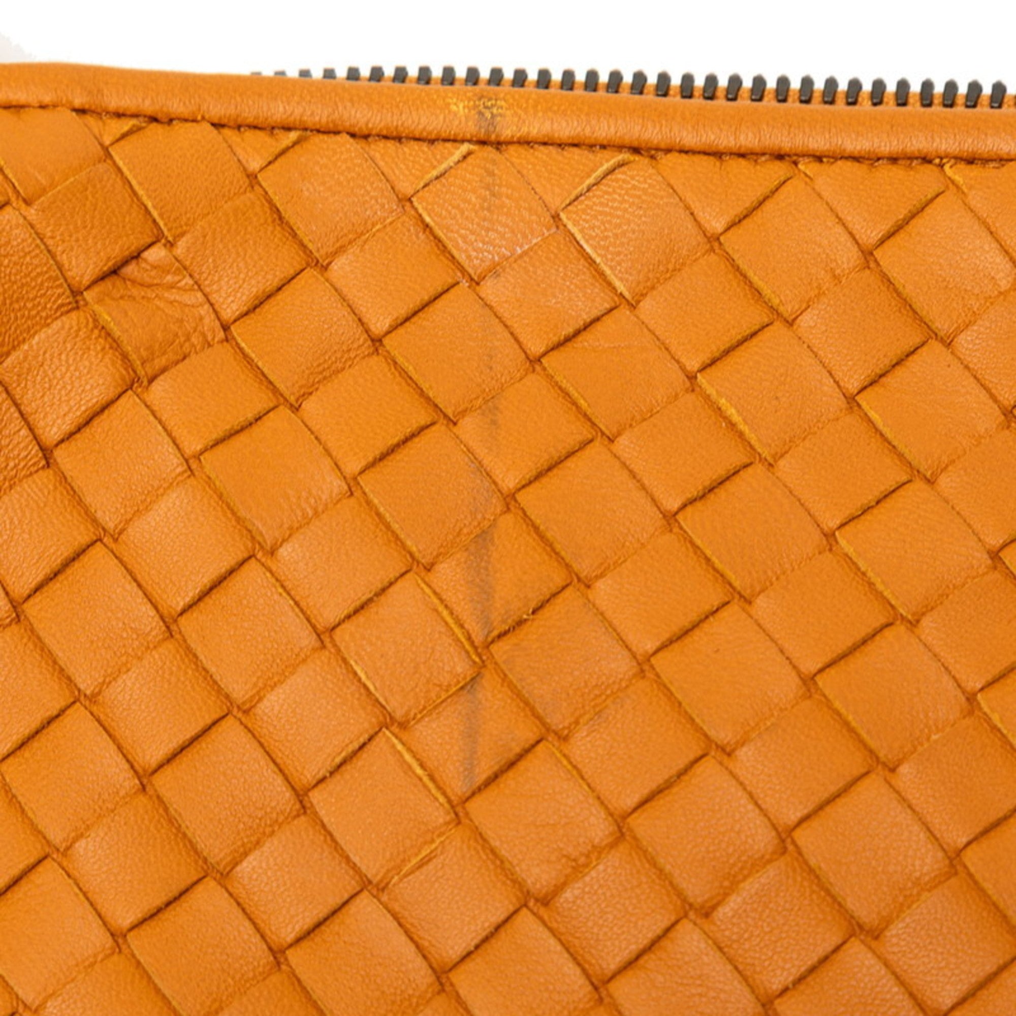 Bottega Veneta Orange Leather Shoulder Bag