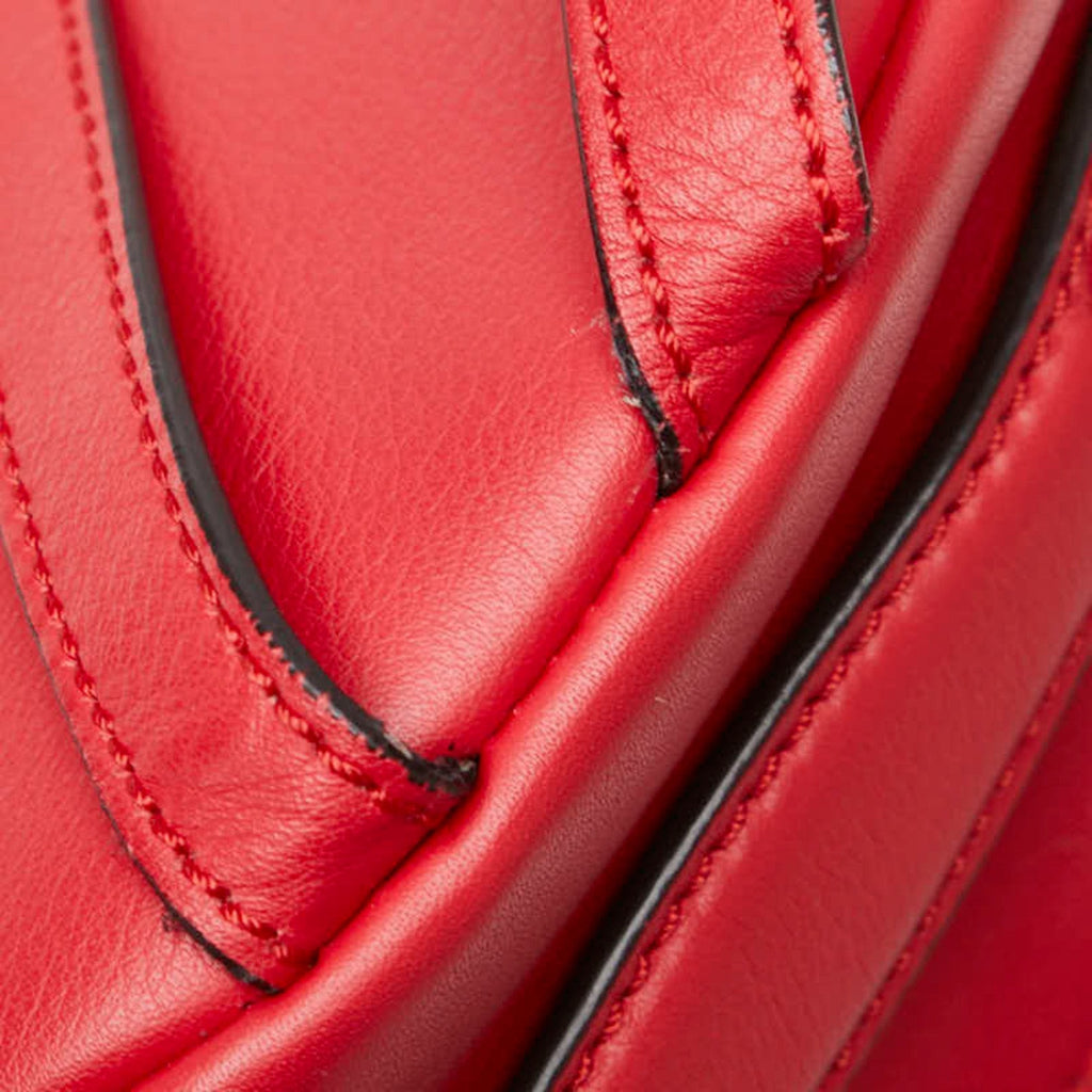 Fendi Red Color Leather Backpack