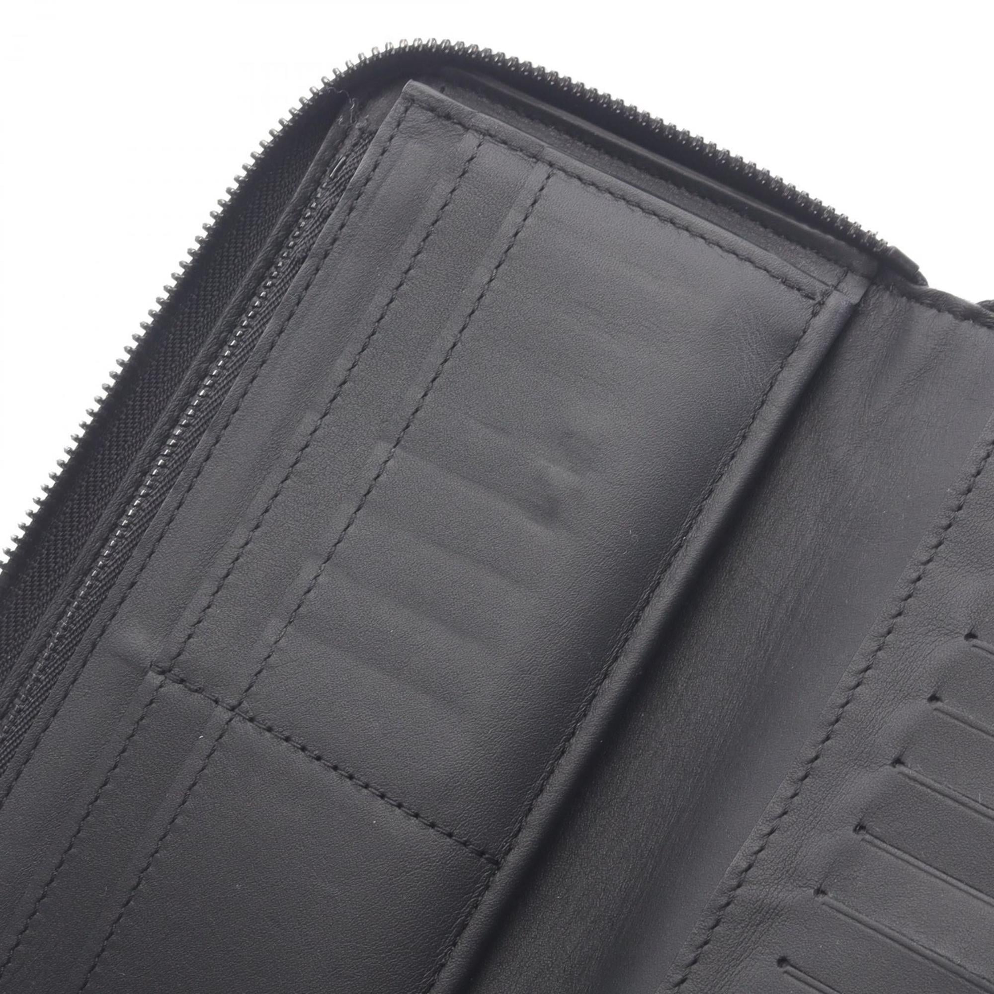 Louis Vuitton Black Noir Leather Long Wallet